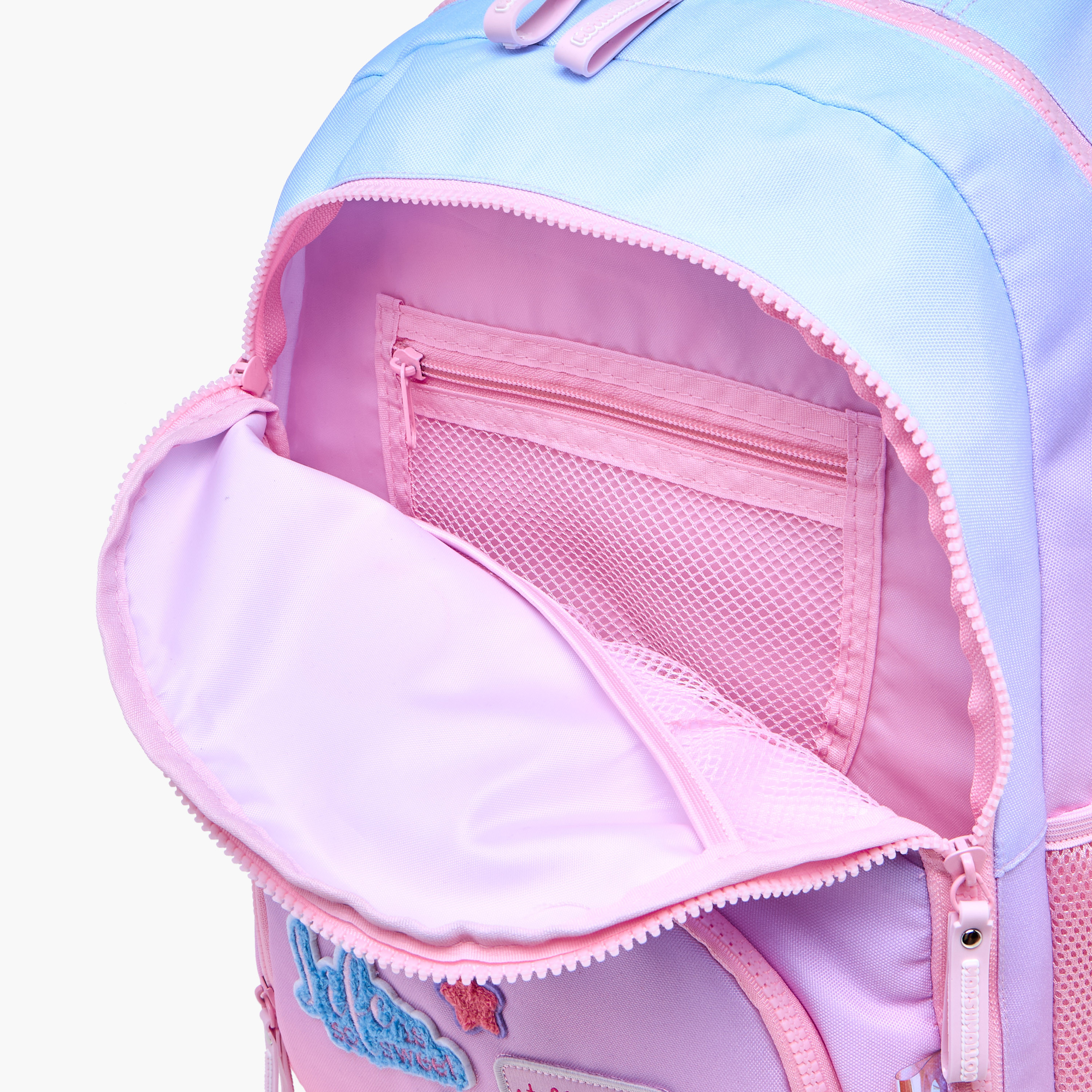 MARSHMALLOW Applique Patch Detail Backpack with Adjustable Shoulder Straps - 33x43x16 cm-promo_LS20_OMN-image-11