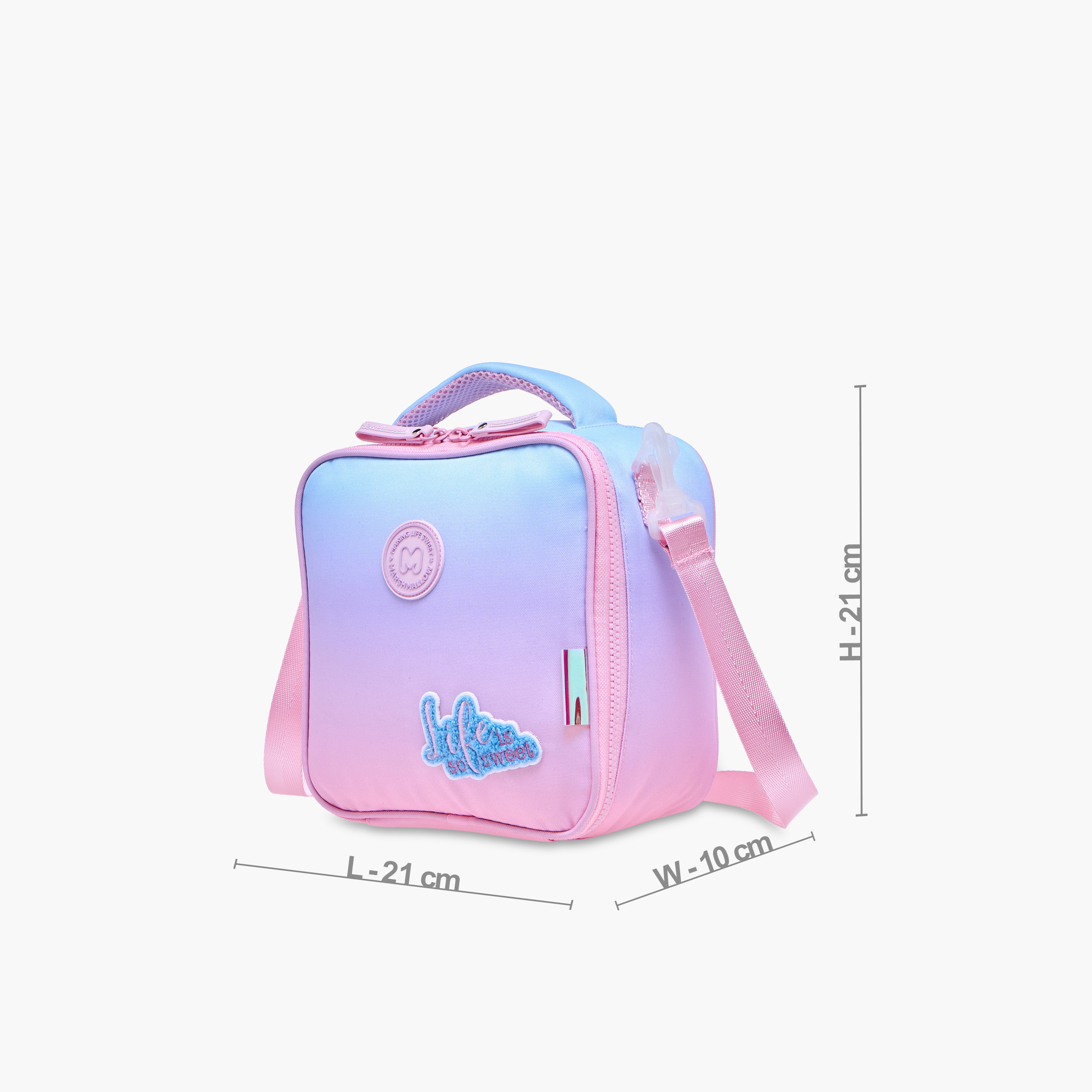 MARSHMALLOW Applique Detail Lunch Bag with Zip Closure-school-lunchessentials-lunchbags-image-2