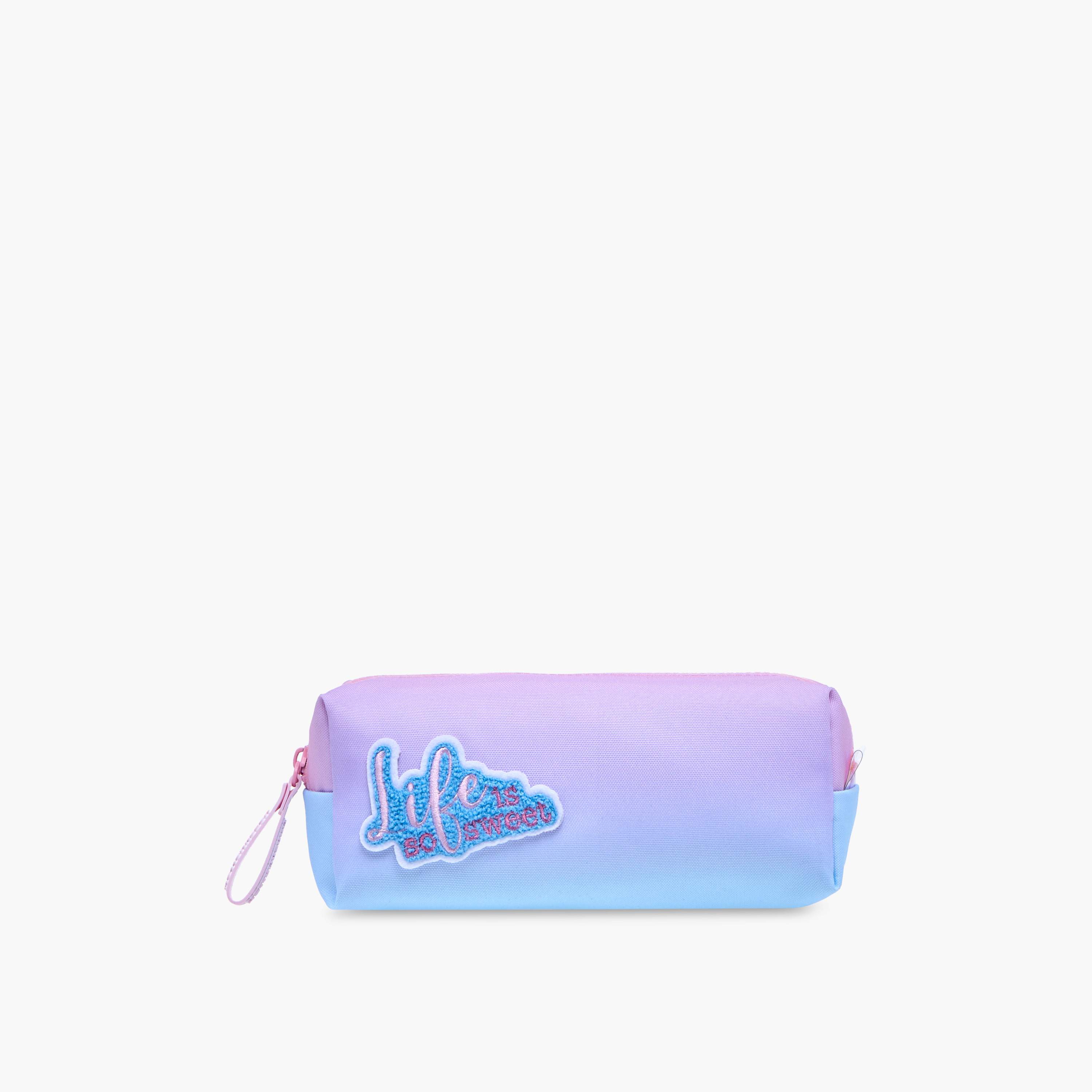 MARSHMALLOW Applique Detail Pencil Pouch with Zip Closure-school-stationery-pencilcases-image-1