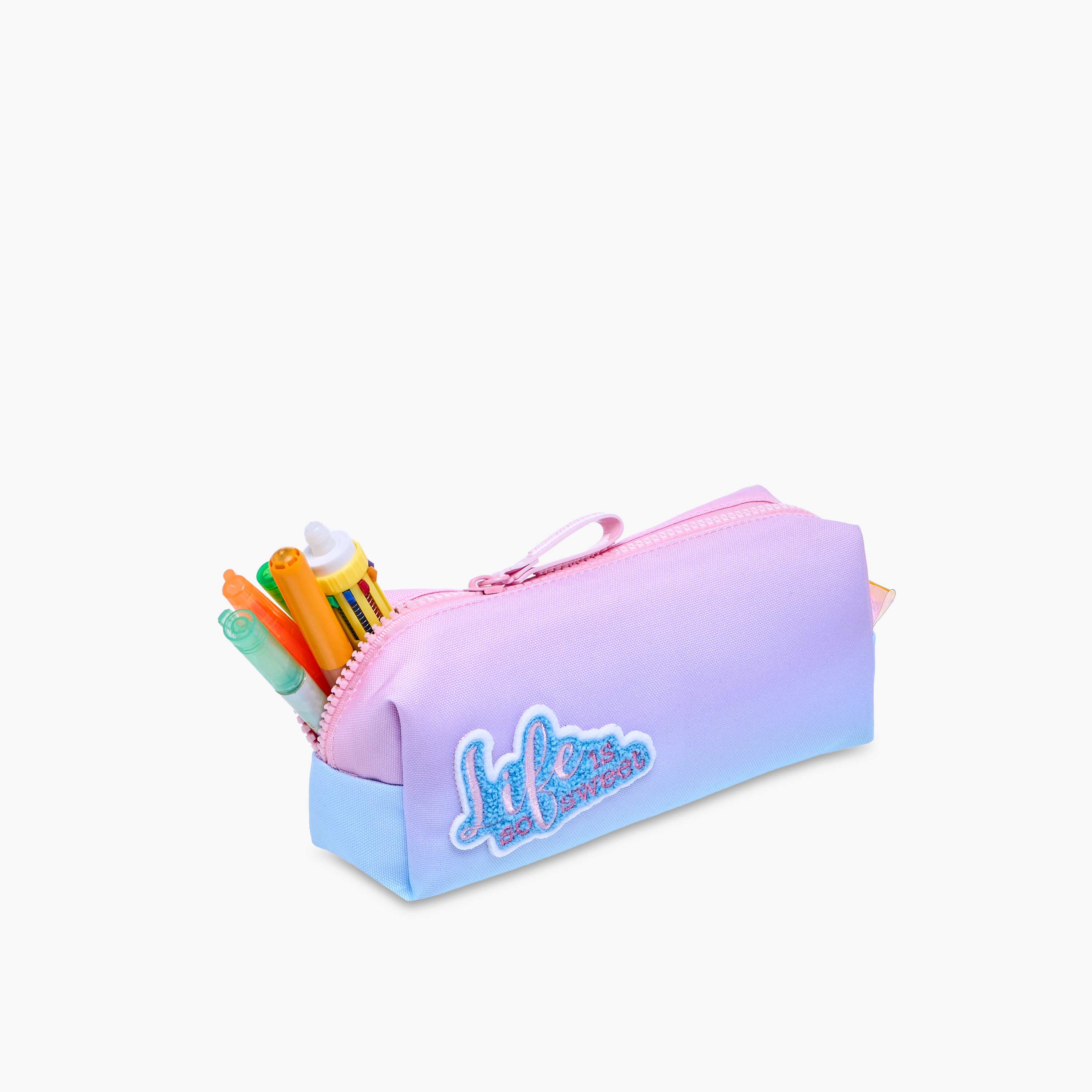 MARSHMALLOW Applique Detail Pencil Pouch with Zip Closure-school-stationery-pencilcases-image-5
