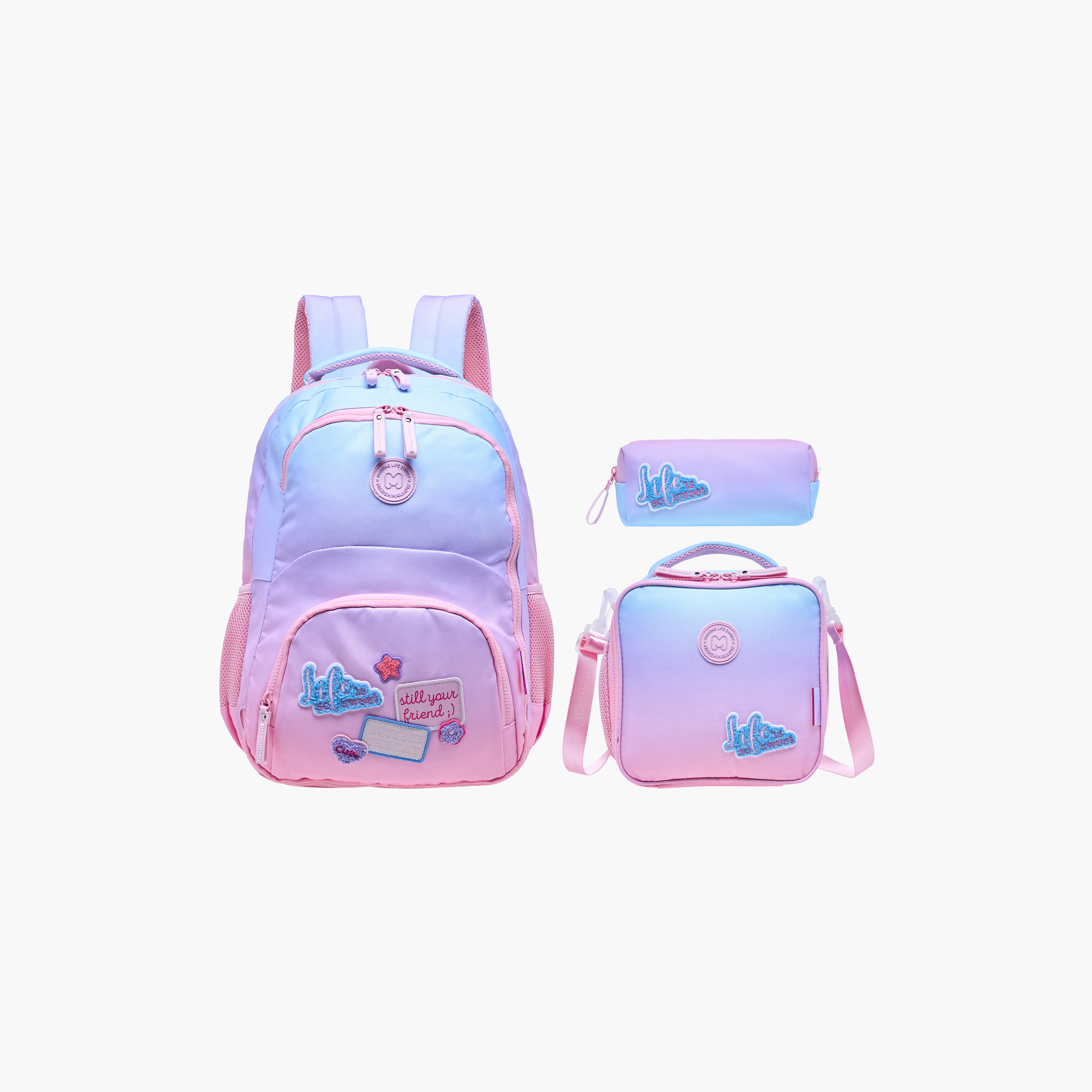 MARSHMALLOW Applique Detail Pencil Pouch with Zip Closure-school-stationery-pencilcases-image-6
