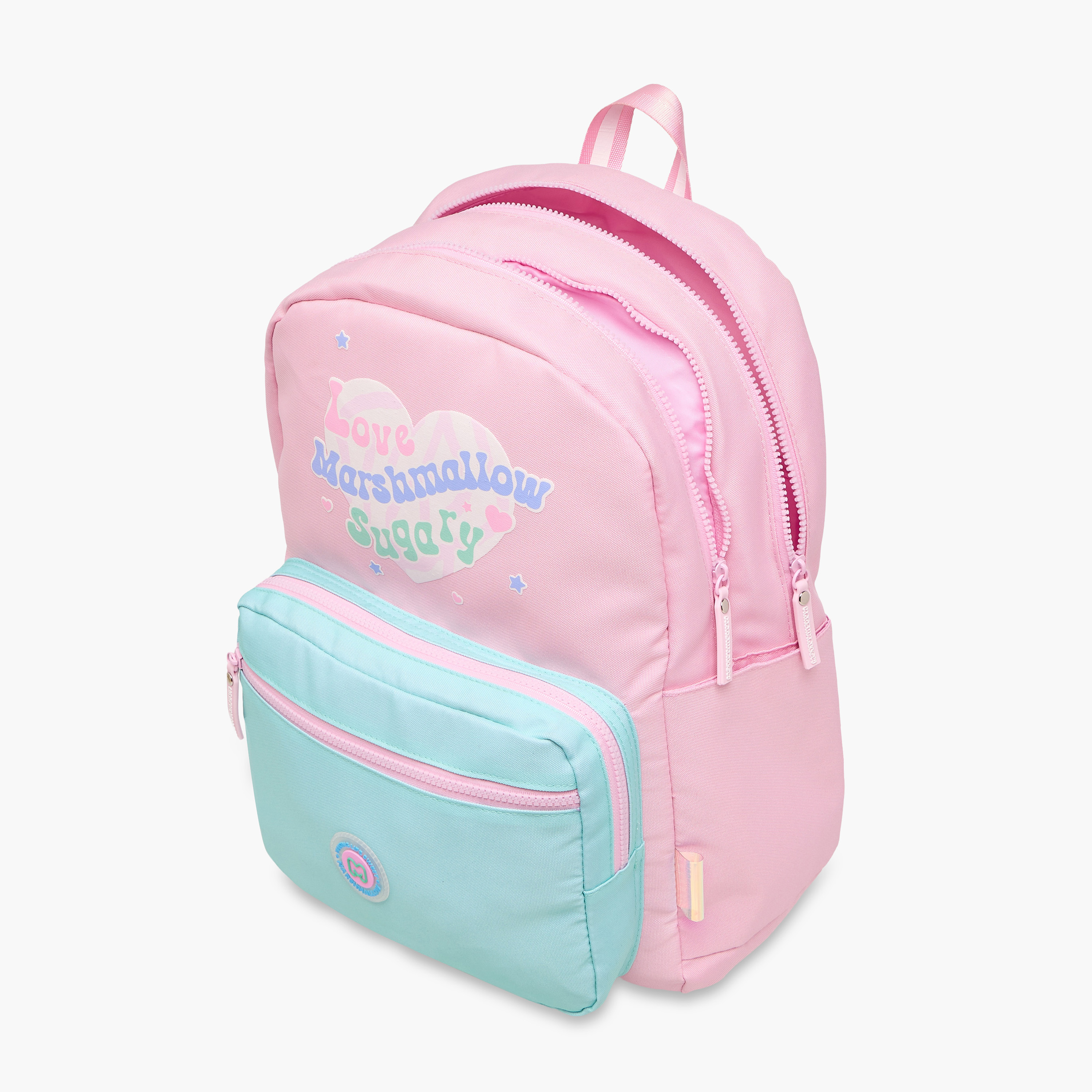MARSHMALLOW Colourblock Backpack with Adjustable Shoulder Straps - 33x43x16 cms-promo_LS20_OMN-image-10