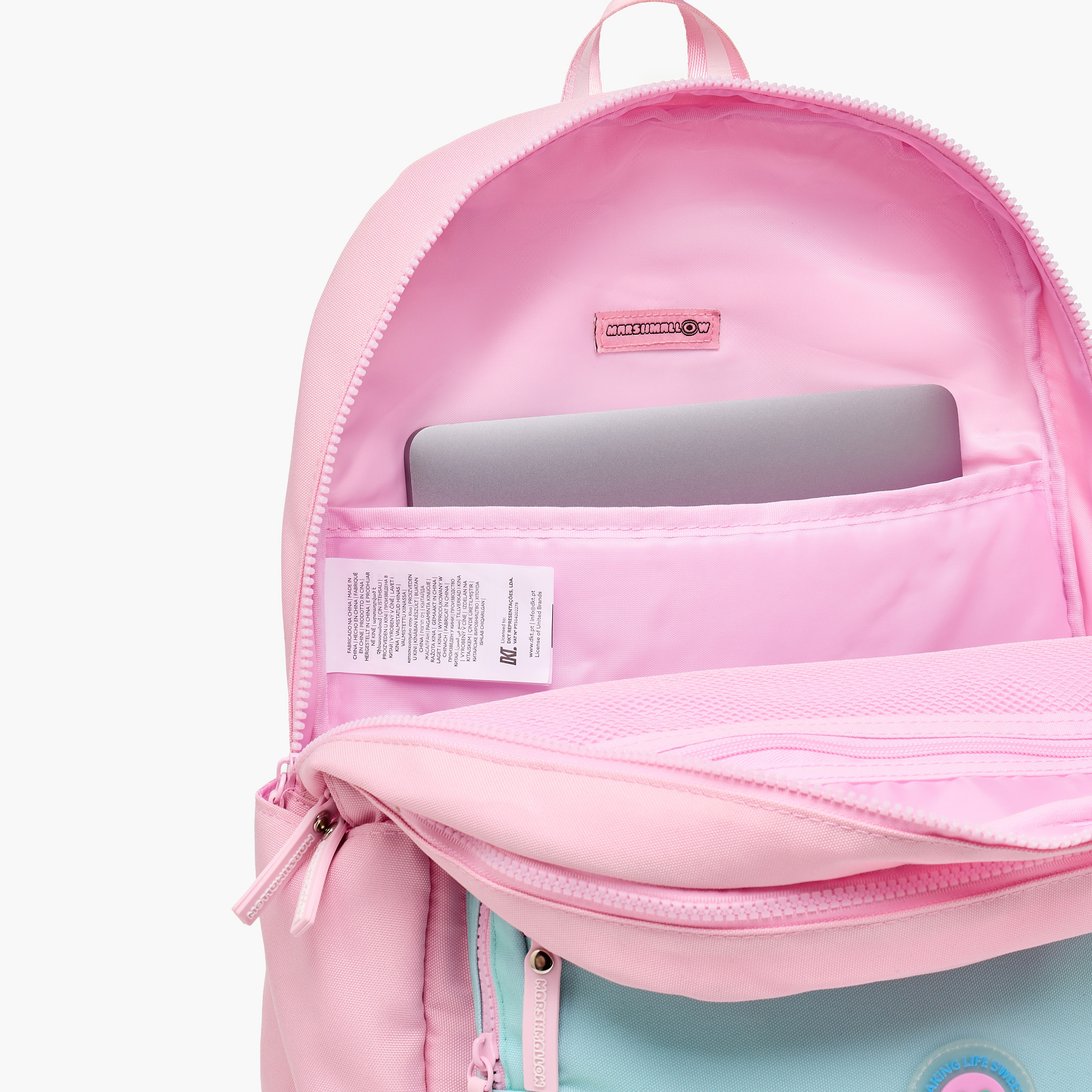 MARSHMALLOW Colourblock Backpack with Adjustable Shoulder Straps - 33x43x16 cms-promo_LS20_OMN-image-11