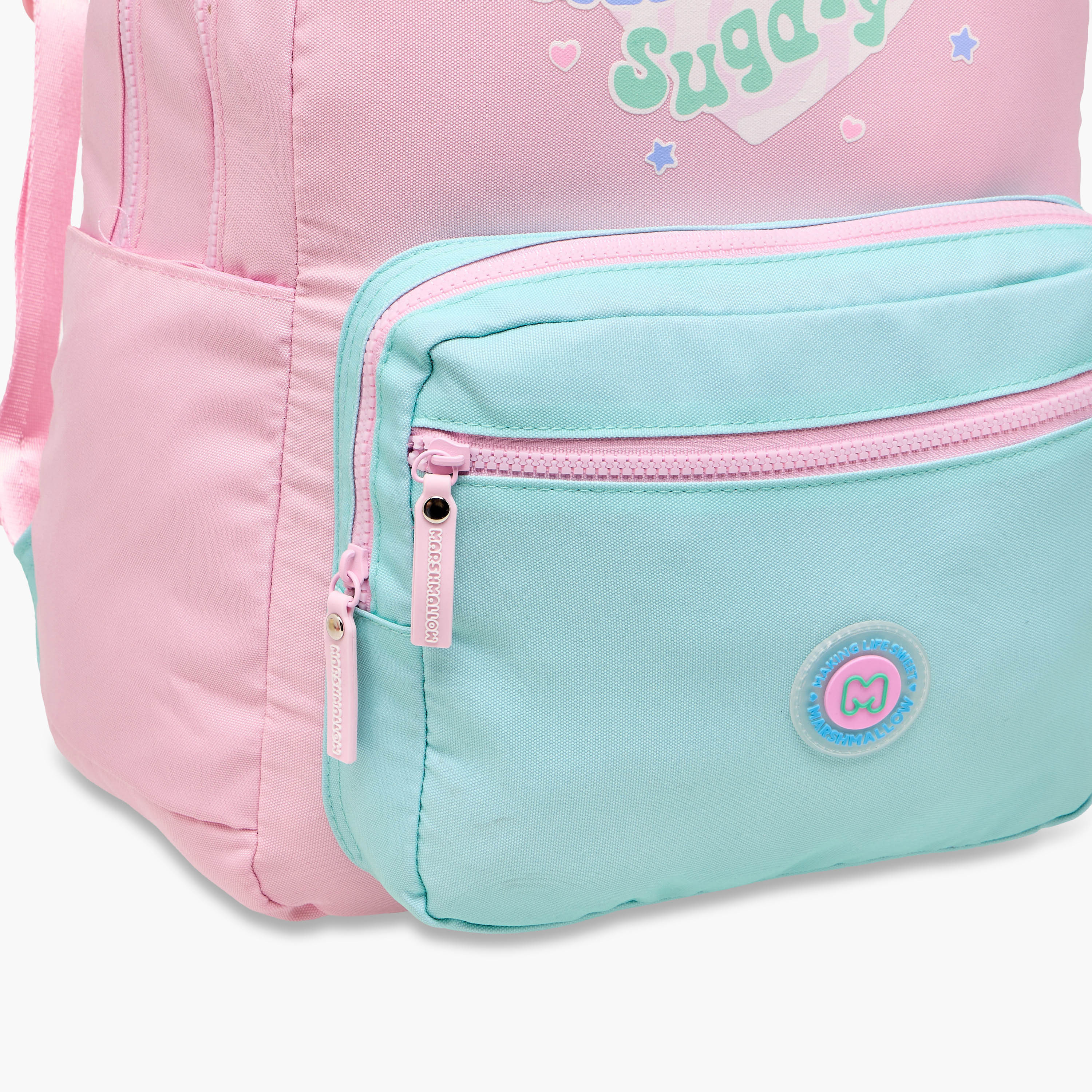 MARSHMALLOW Colourblock Backpack with Adjustable Shoulder Straps - 33x43x16 cms-promo_LS20_OMN-image-8