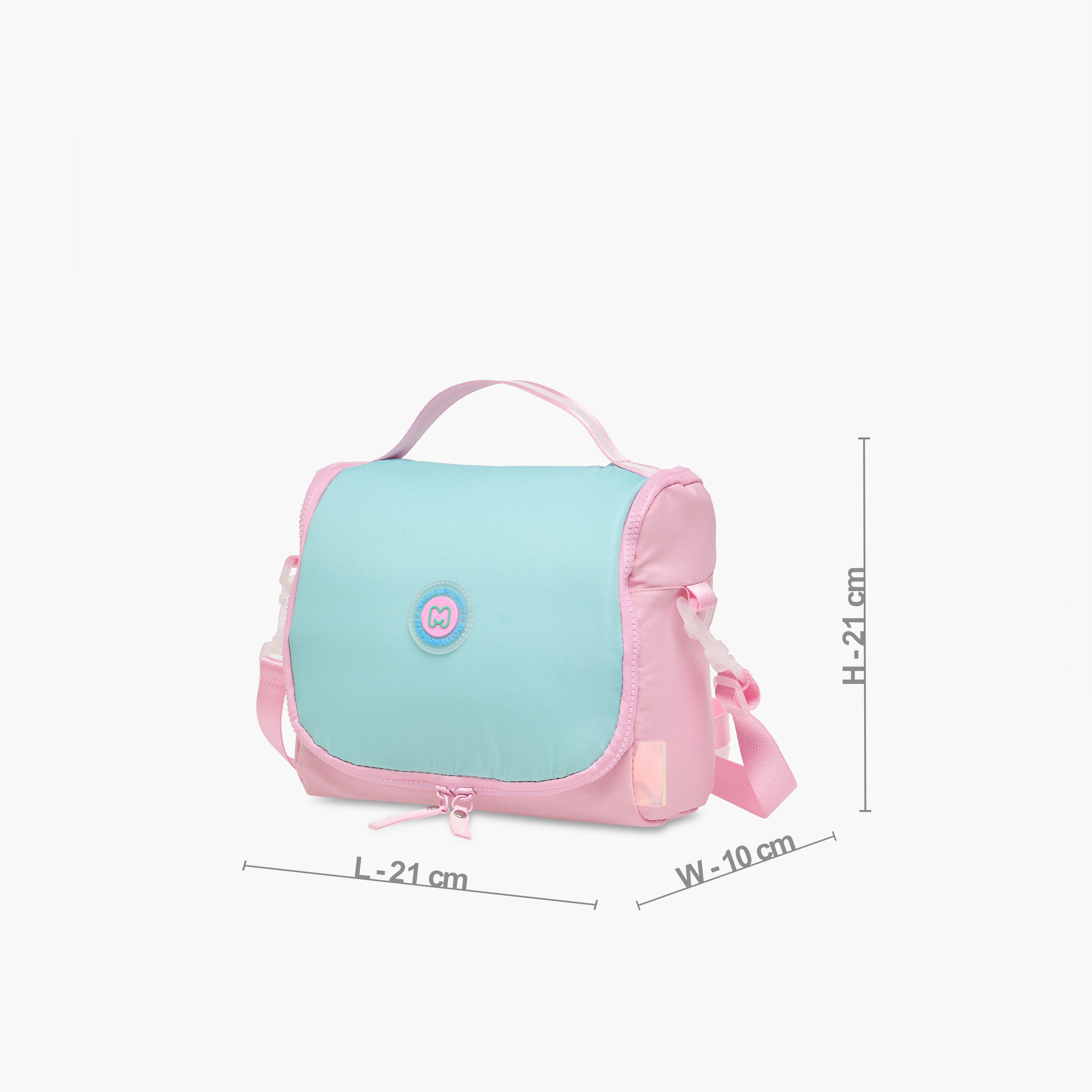 MARSHMALLOW Y2K Applique Detail Lunch Bag with Zip Closure-school-lunchessentials-lunchbags-image-2