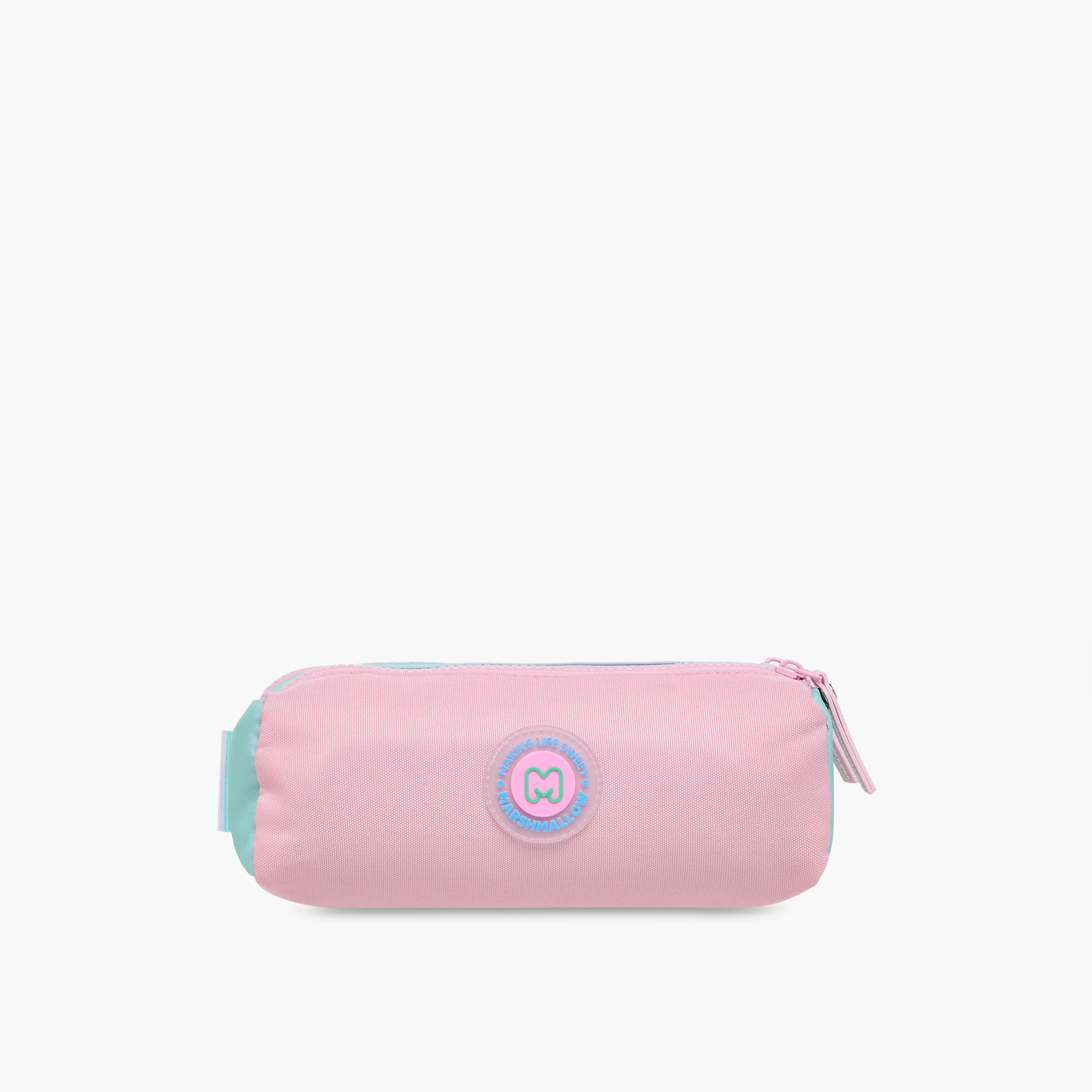 MARSHMALLOW Logo Applique 2-Compartment Pencil Pouch with Zip Closure-school-stationery-pencilcases-image-2