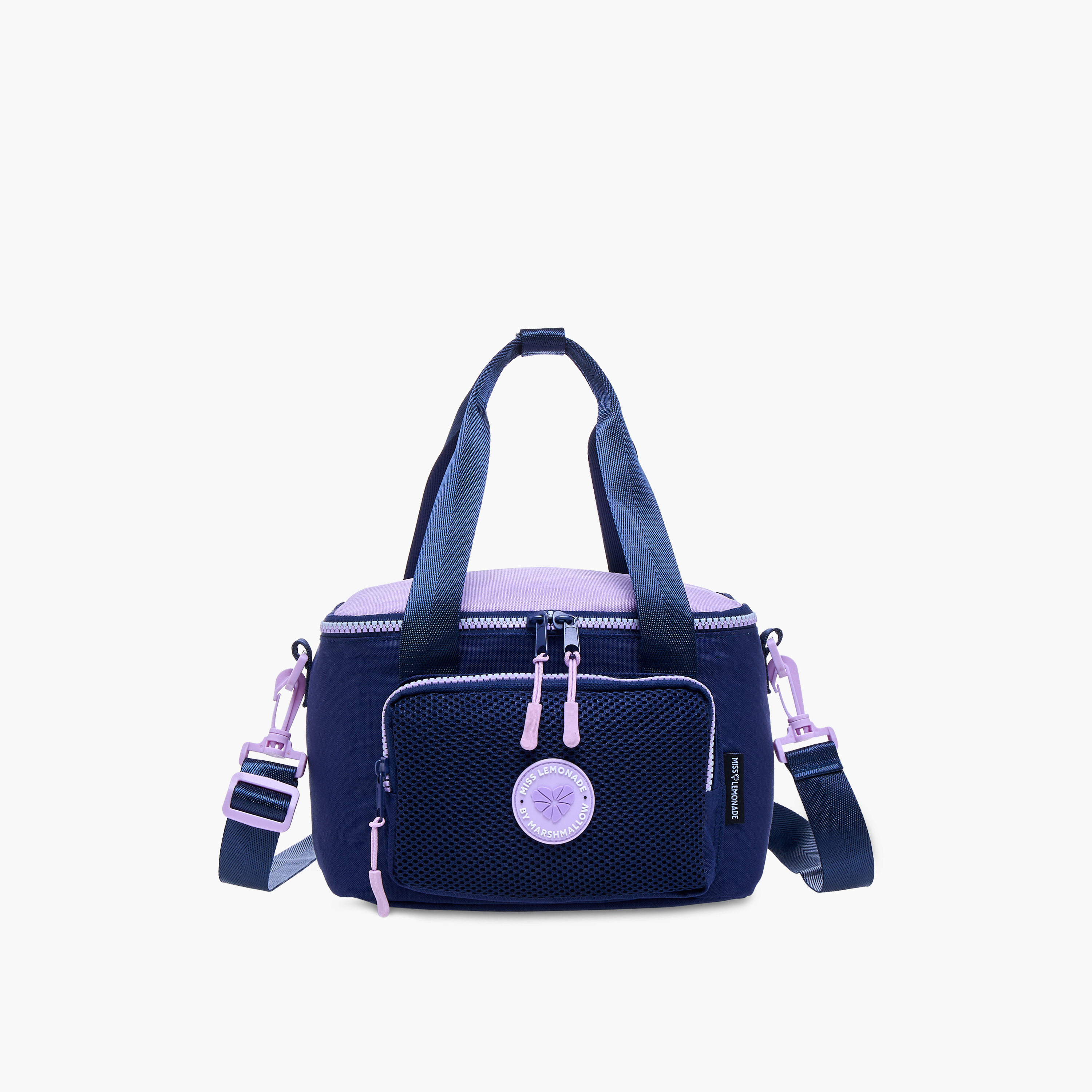 MISS LEMONADE Meshy Solid Lunch Bag with  Zip Closure-school-lunchessentials-lunchbags-image-1