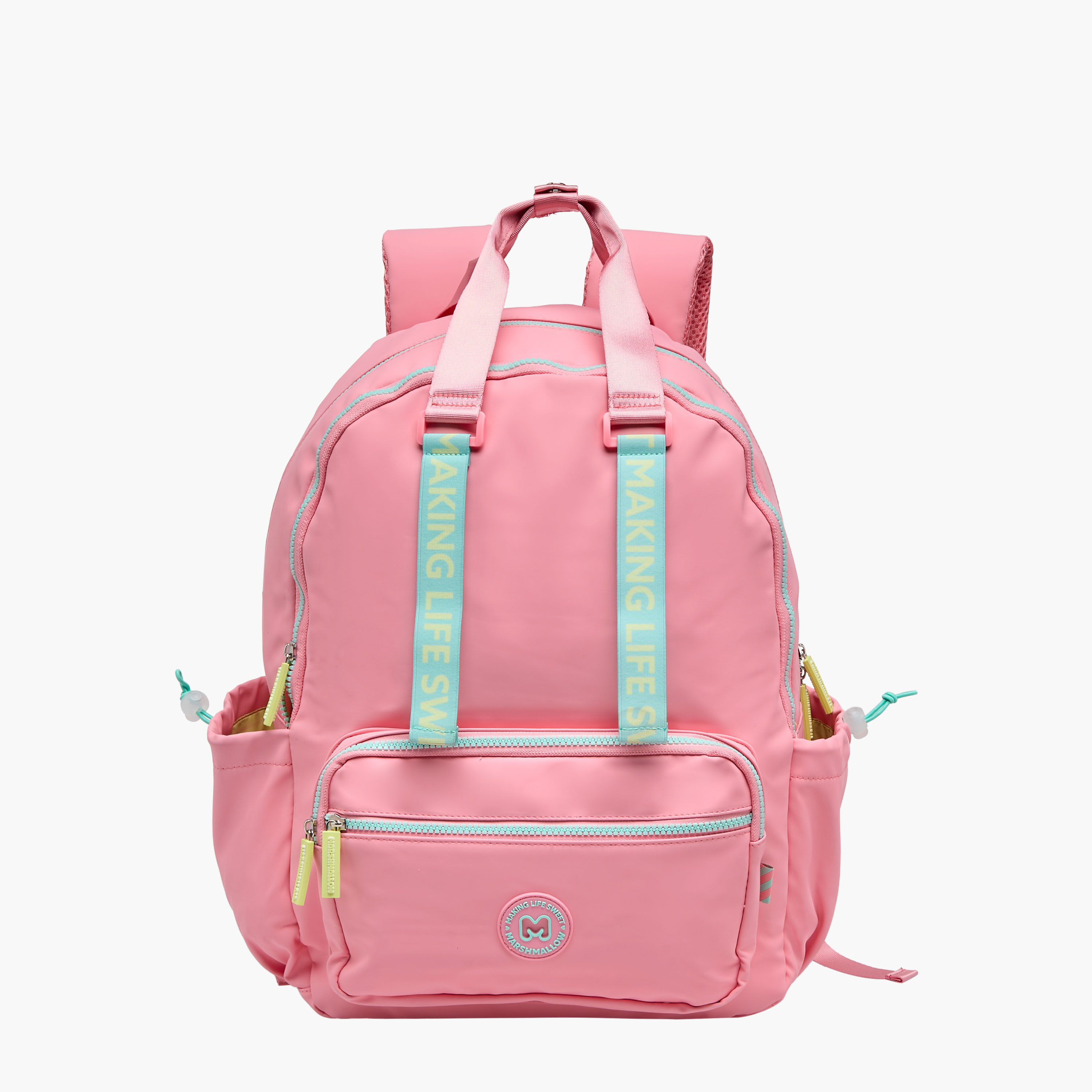 MARSHMALLOW Solid Backpack with Adjustable Straps and Zip Closure - 33x43x16 cms-promo_LS20_OMN-image-1