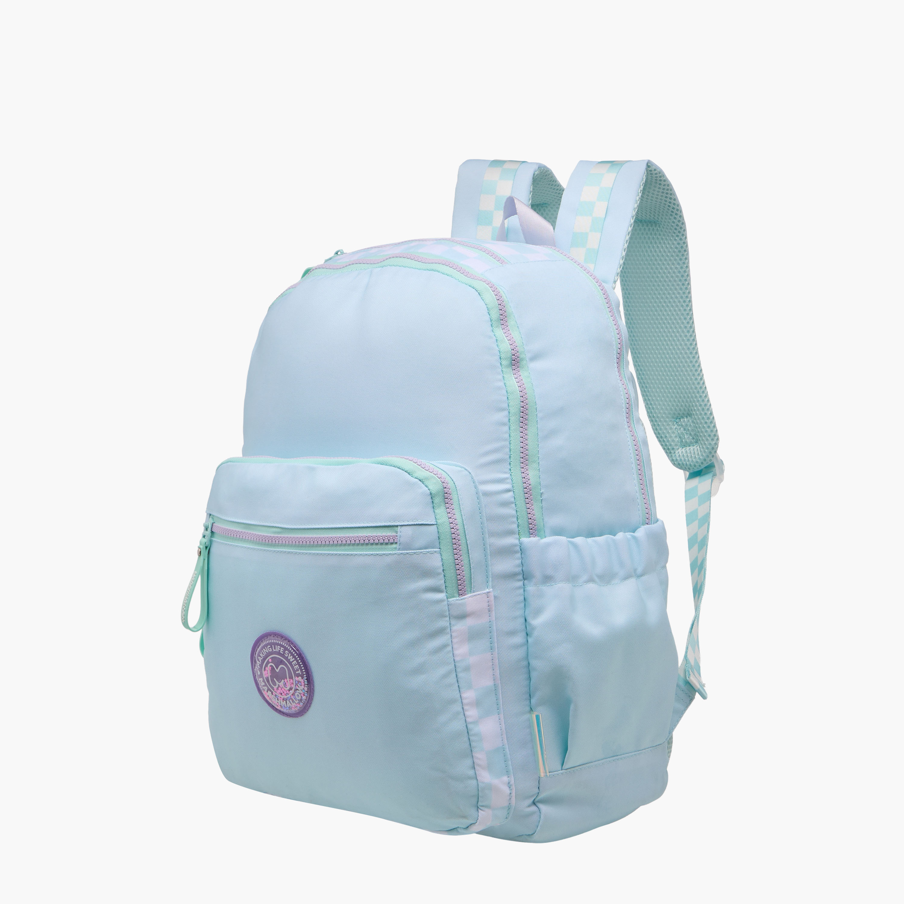 MARSHMALLOW Solid Backpack with Adjustable Straps and Zip Closure - 33x43x16 cms-school-bagsandbackpacks-backpacks-image-2