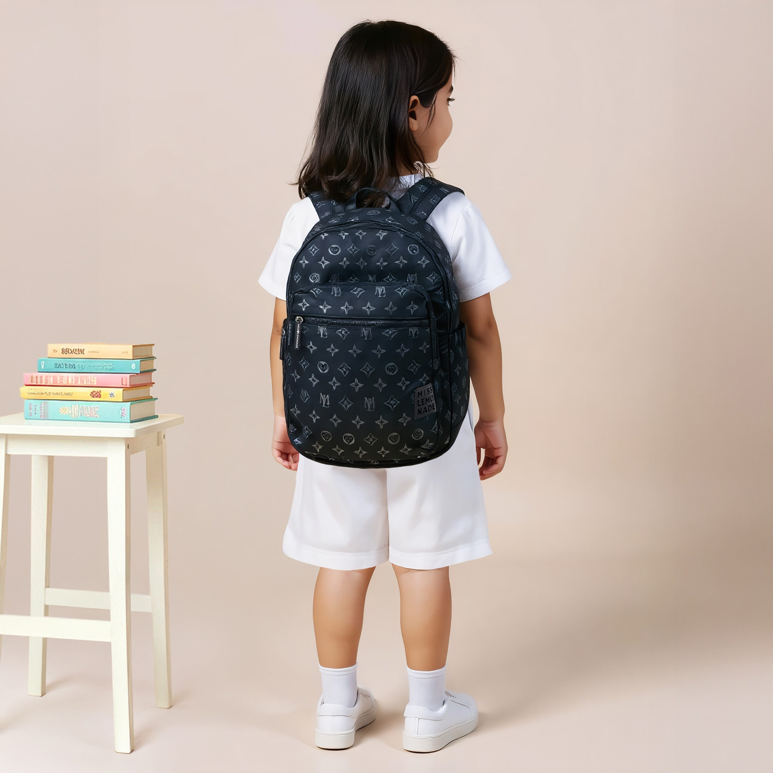 MISS LEMONADE Printed Backpack with Adjustable Shoulder Straps and Zip Closure - 33x43x16 cms-school-bagsandbackpacks-backpacks-image-2