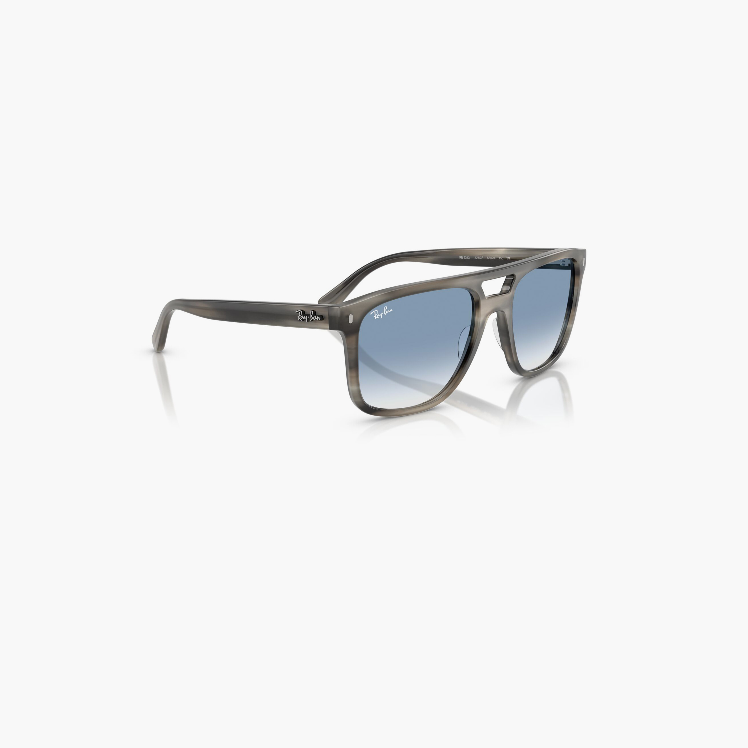 ريبان- نظارة شمسية مربعة زرقاء مقاس 58 مم - 0RB2213-men-sunglasses-image-3