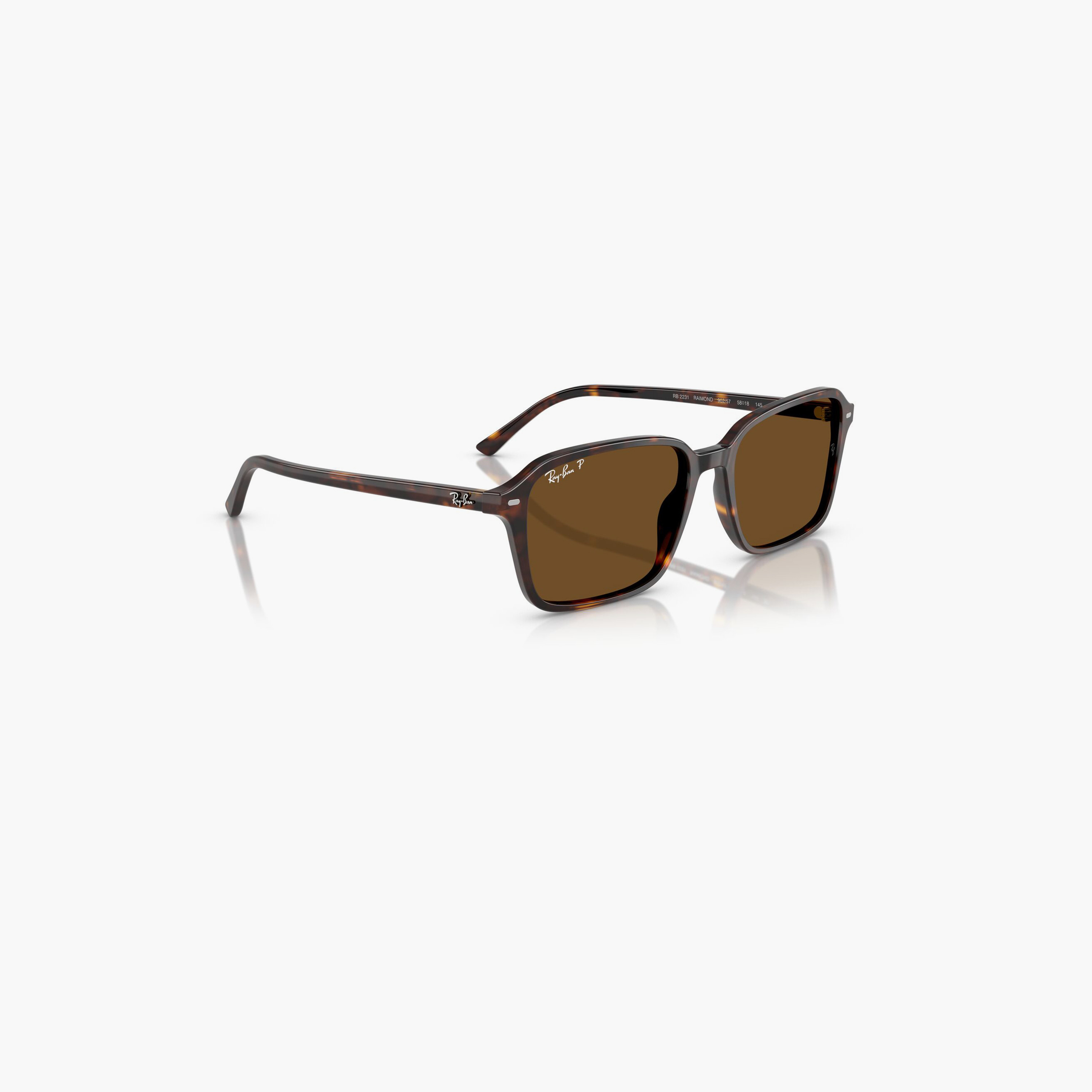 ريبان- نظارة شمسية مربعة بنية مقاس 56 مم مستقطبة من Raimond - 0RB2231-men-sunglasses-image-3
