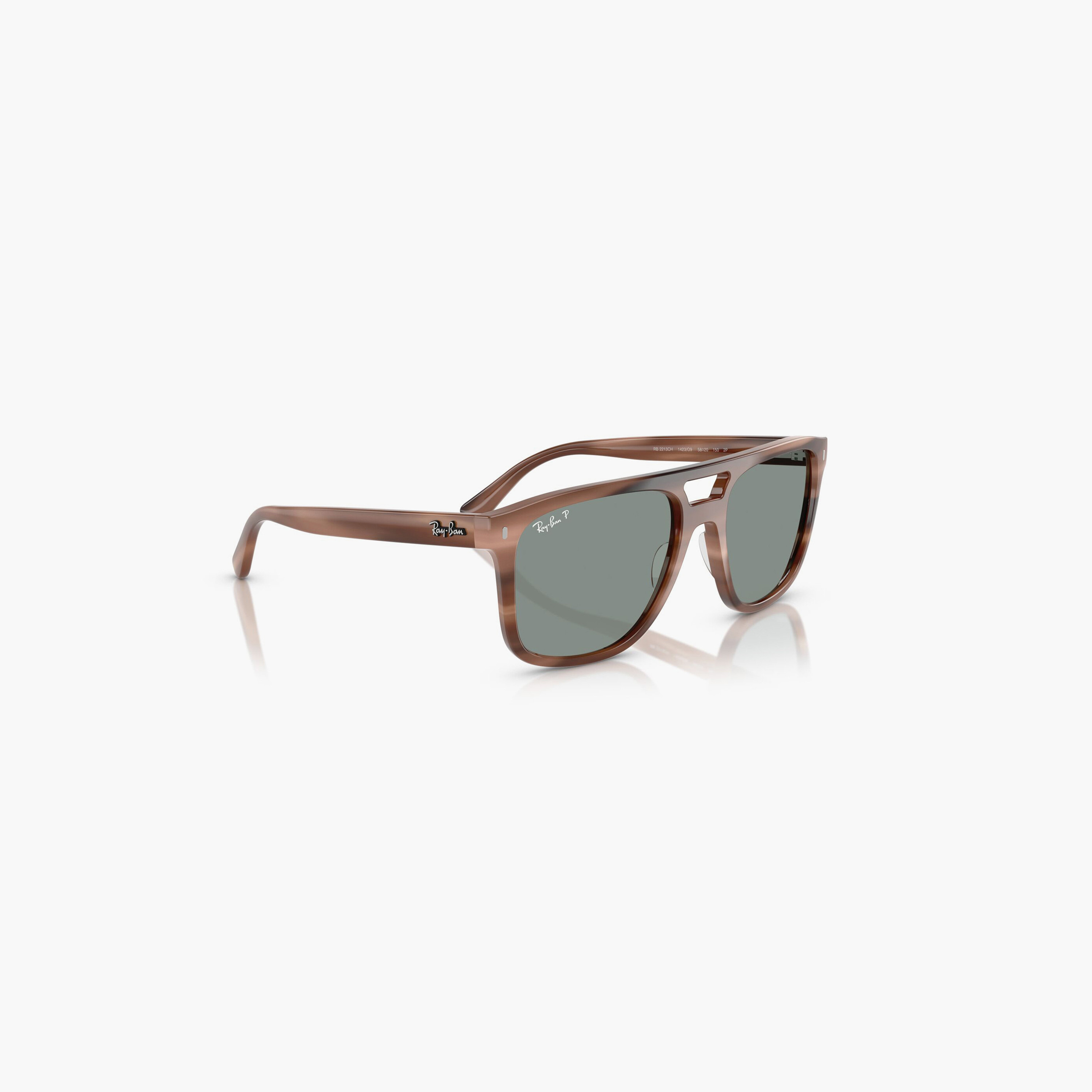 ريبان- نظارة شمسية مربعة زرقاء مقاس 58 مم - 0RB2213CH-men-sunglasses-image-3