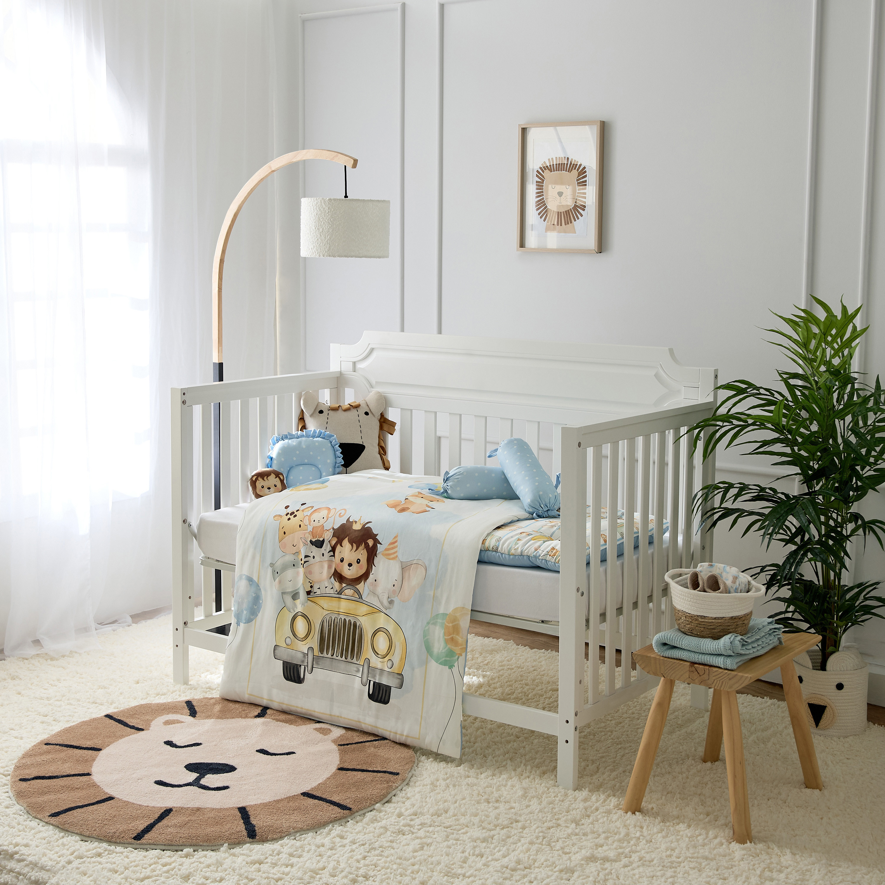 Fancy Fluff Safari Print 6-Piece Baby Bed Set - 58x84 cm-baby-nursery-babybedding-image-12