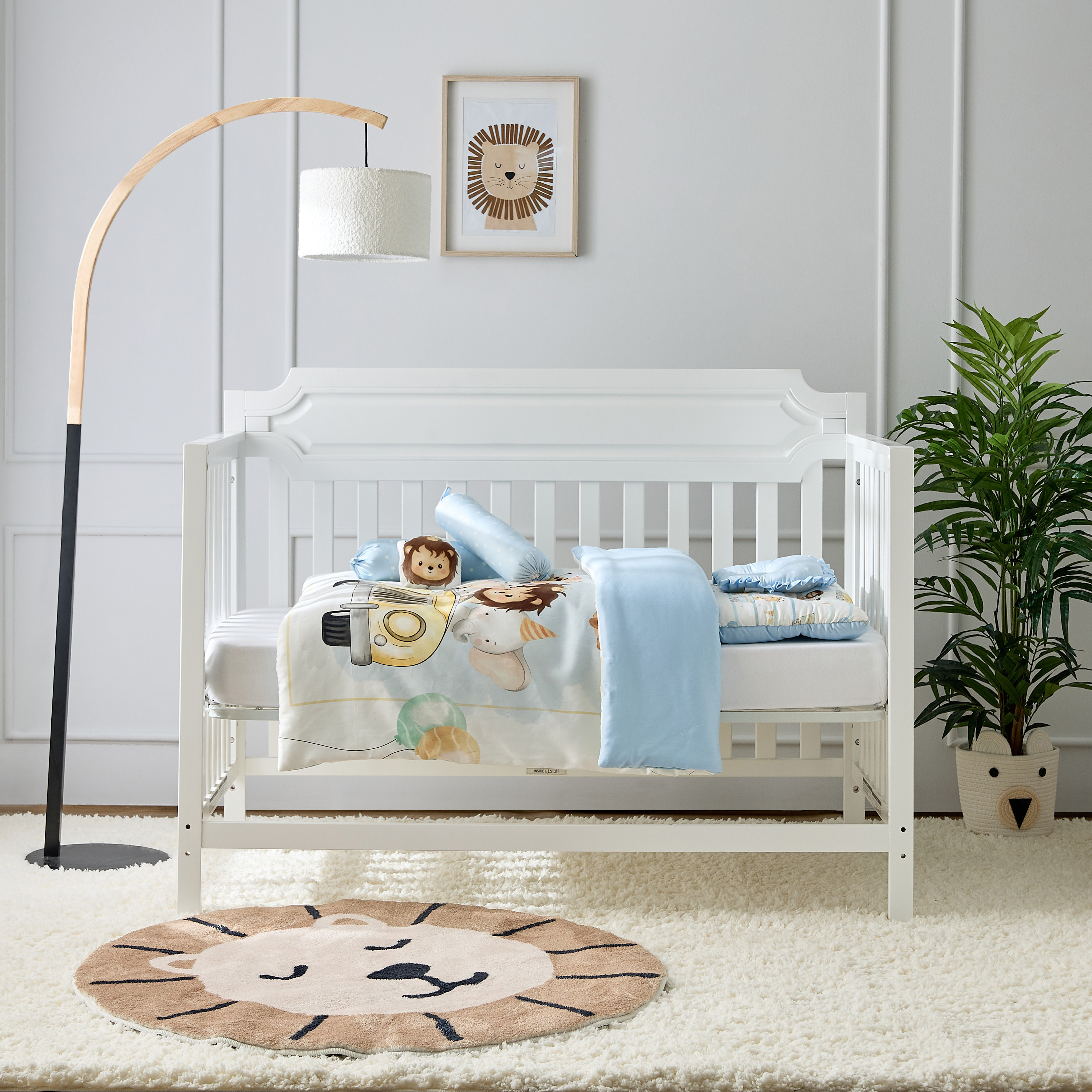 Fancy Fluff Safari Print 6-Piece Baby Bed Set - 58x84 cm-baby-nursery-babybedding-image-2