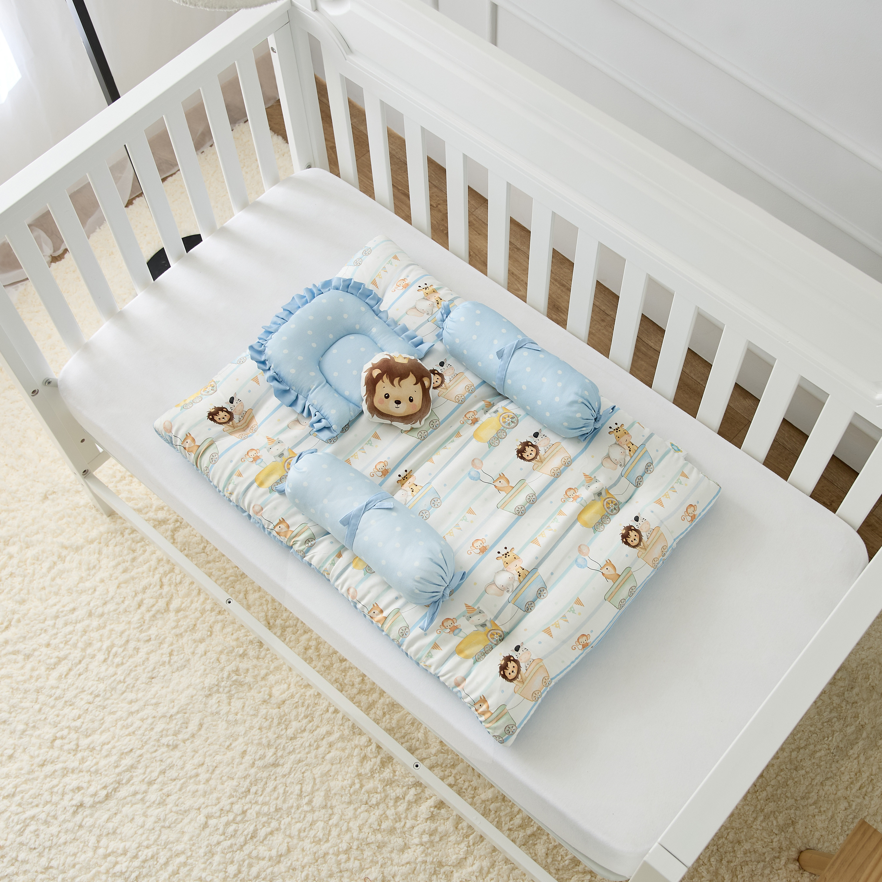 Fancy Fluff Safari Print 6-Piece Baby Bed Set - 58x84 cm-baby-nursery-babybedding-image-3