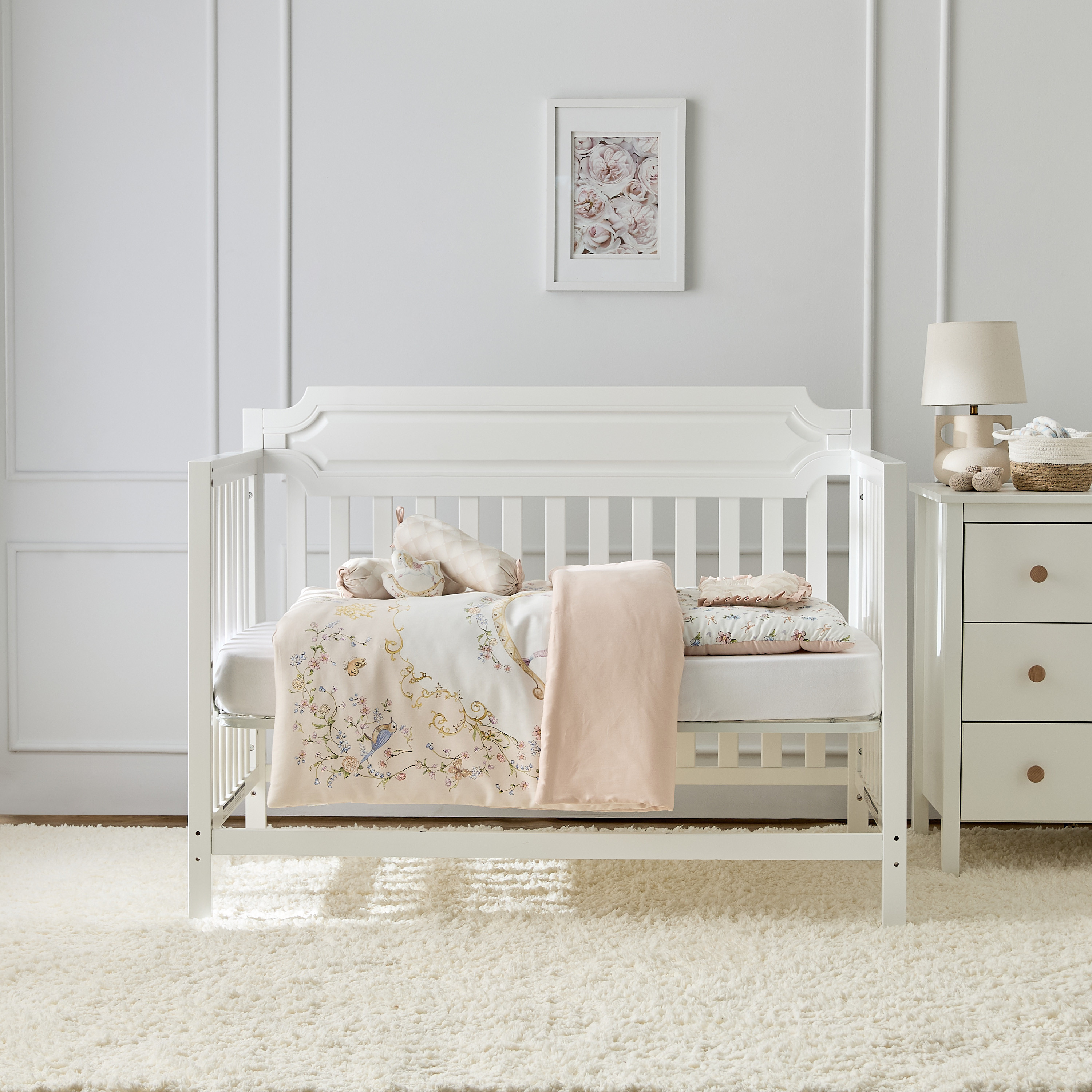 Fancy Fluff Floral Print 6-Piece Baby Bed Set - 58x84 cm-baby-nursery-babybedding-image-2