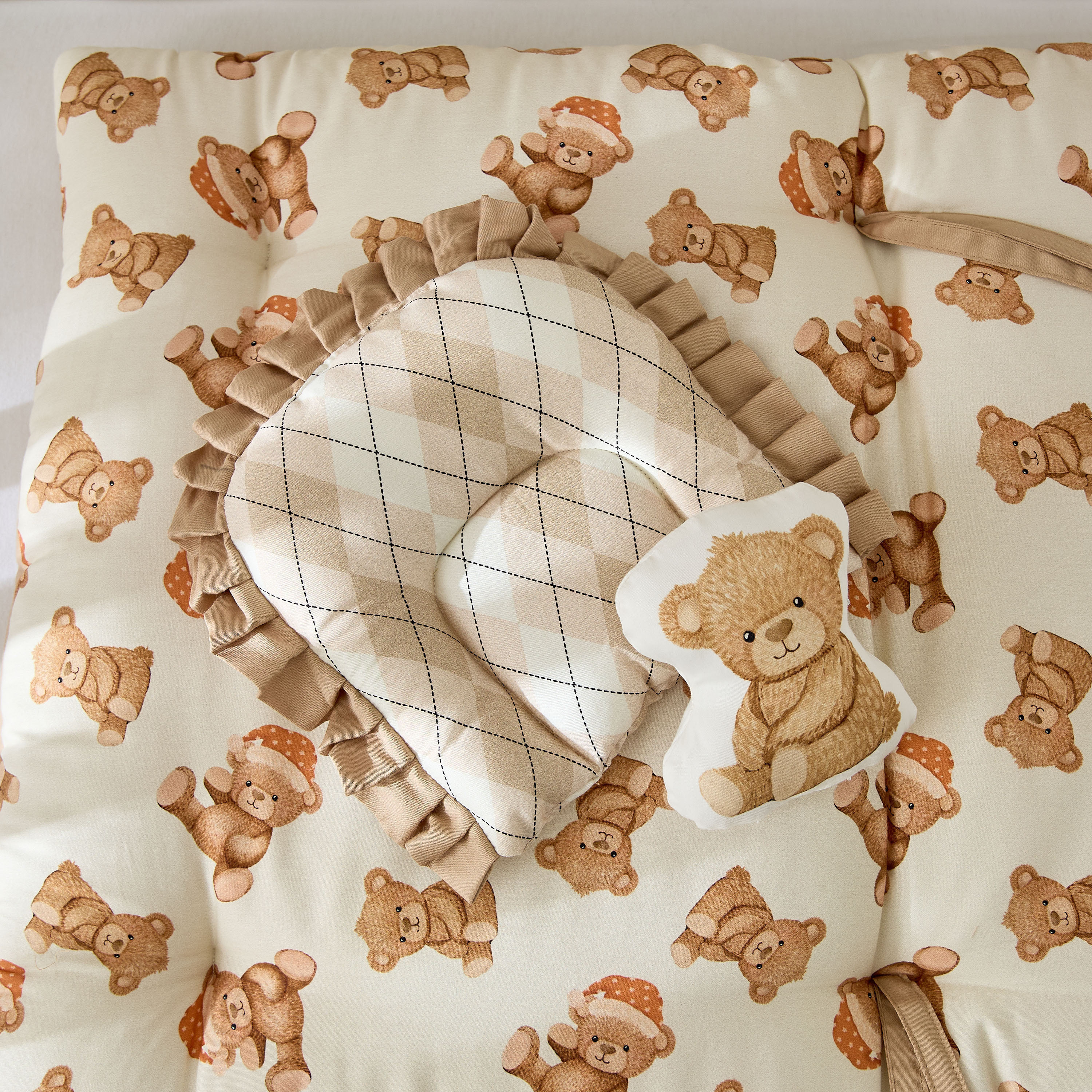 Fancy Fluff 5-Piece Teddy Print Bedding Set - 58x84 cm-baby-nursery-babybedding-image-3