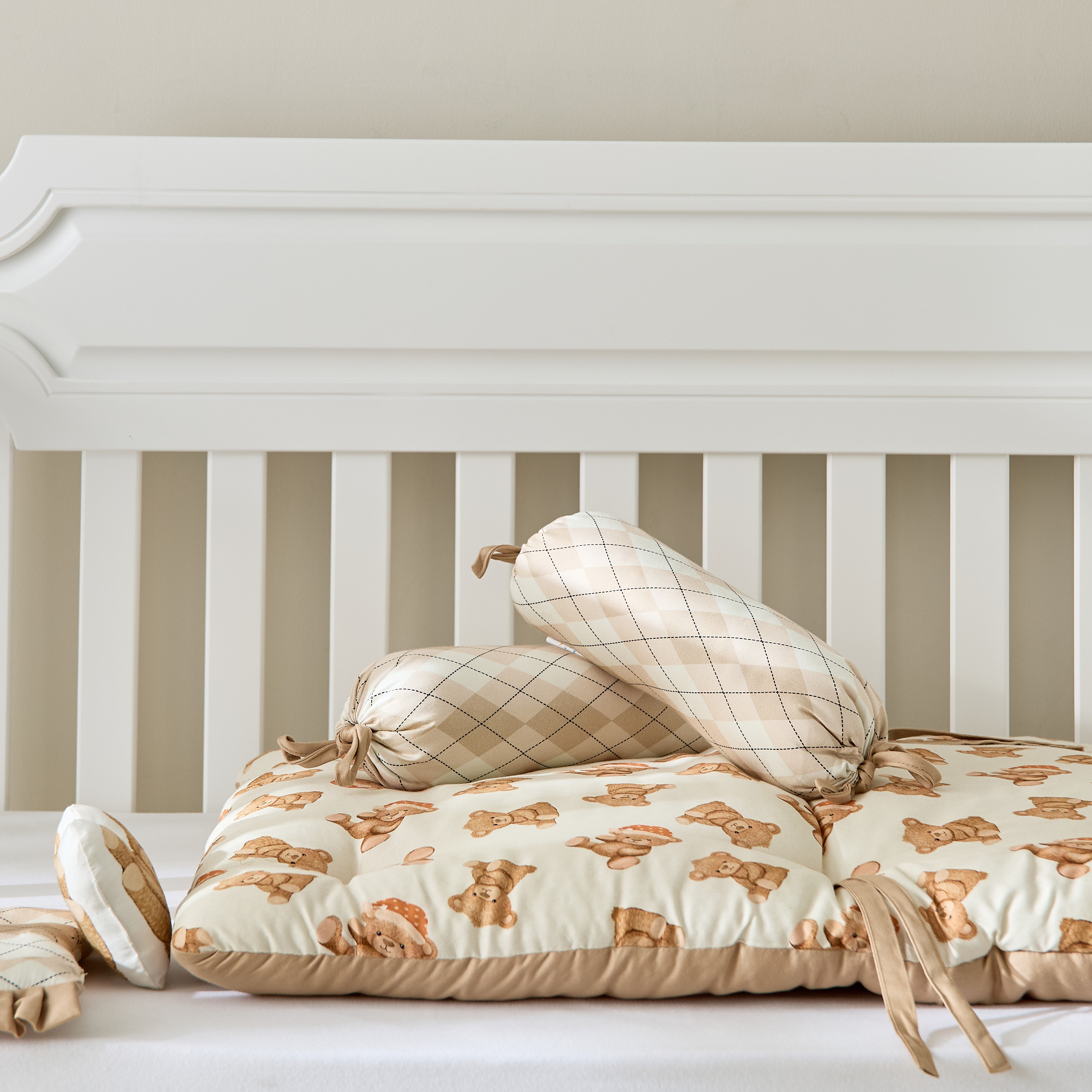 Fancy Fluff 5-Piece Teddy Print Bedding Set - 58x84 cm-baby-nursery-babybedding-image-4