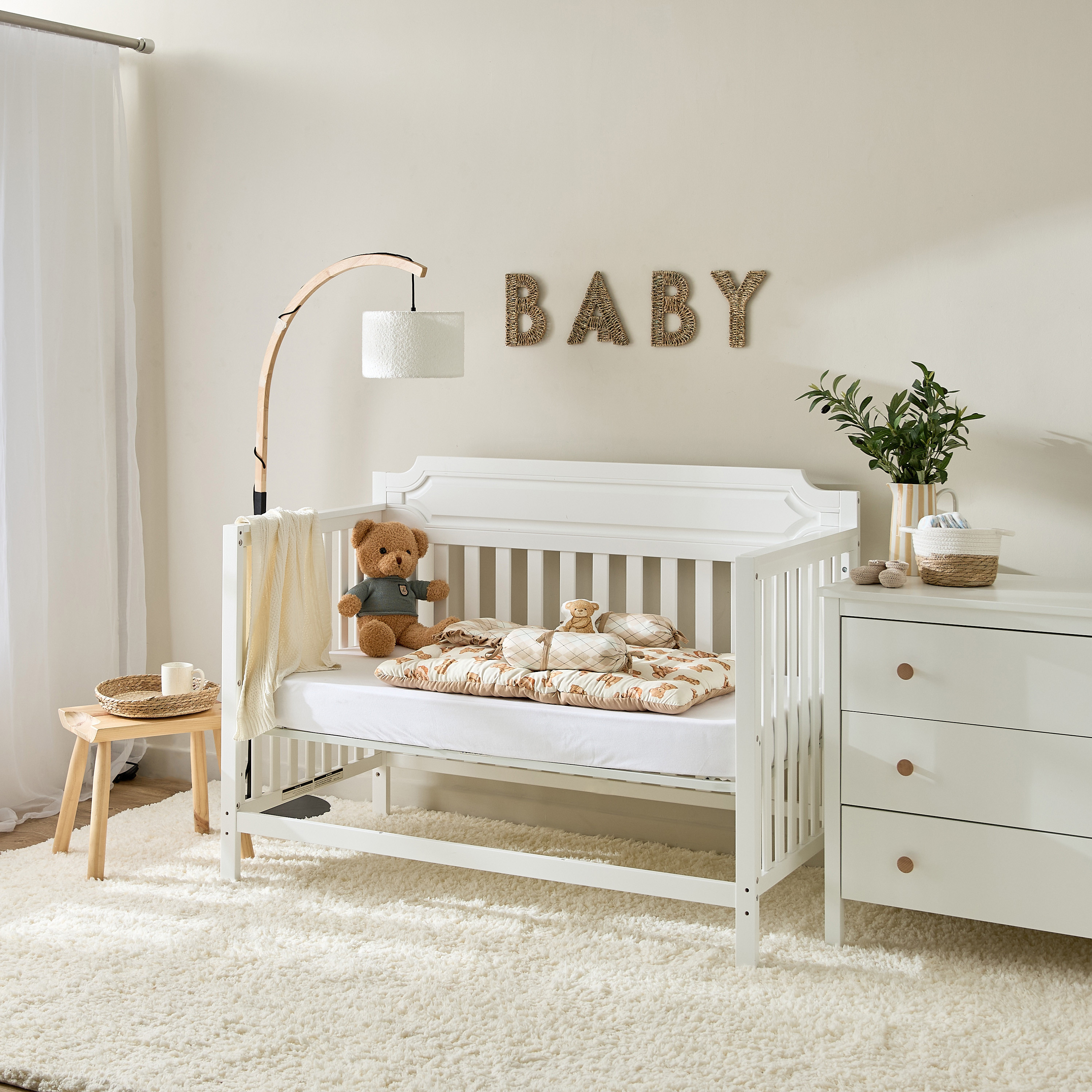 Fancy Fluff 5-Piece Teddy Print Bedding Set - 58x84 cm-baby-nursery-babybedding-image-9