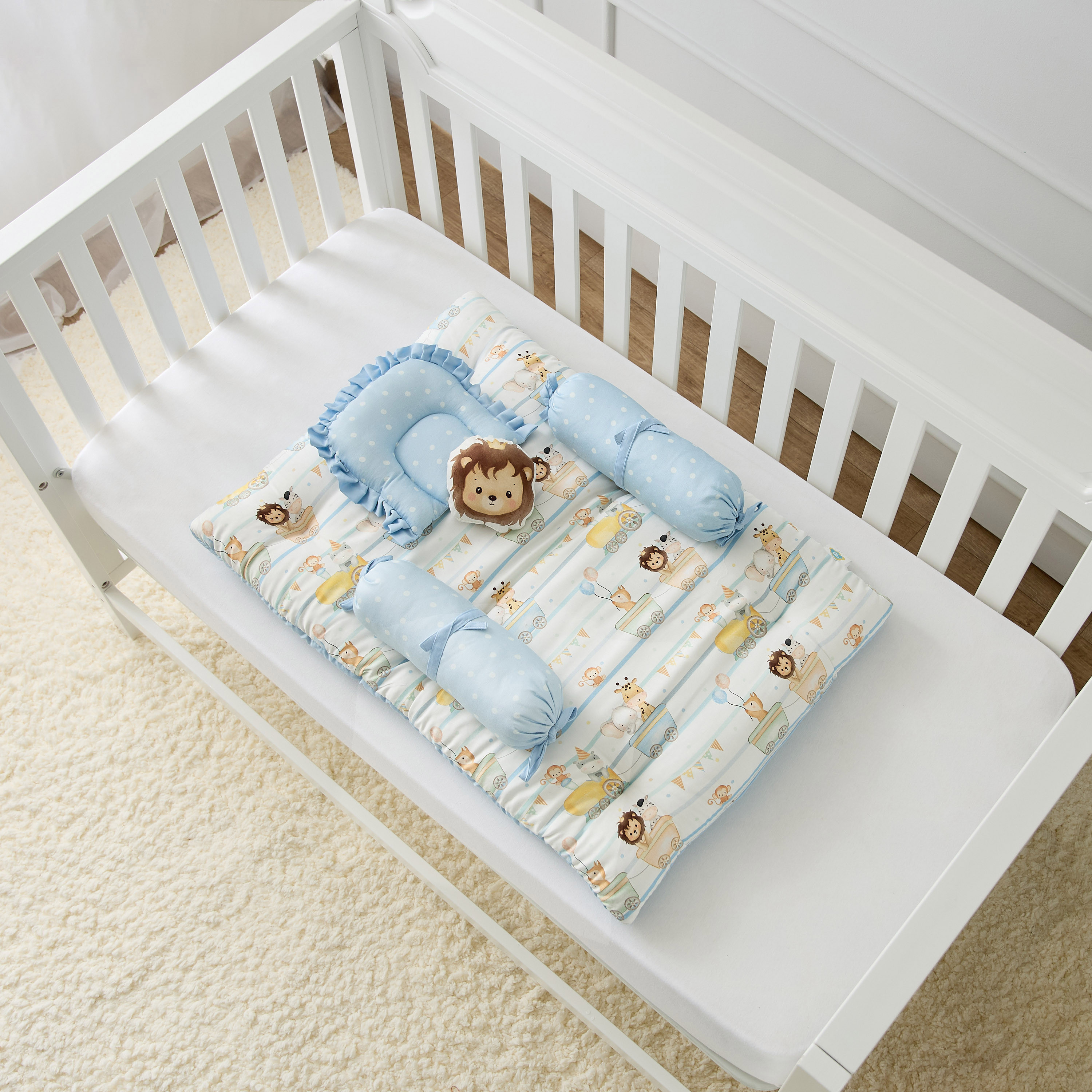 Fancy Fluff 5-Piece Printed Organic Bedding Set - 58x84 cm-baby-nursery-babybedding-image-2