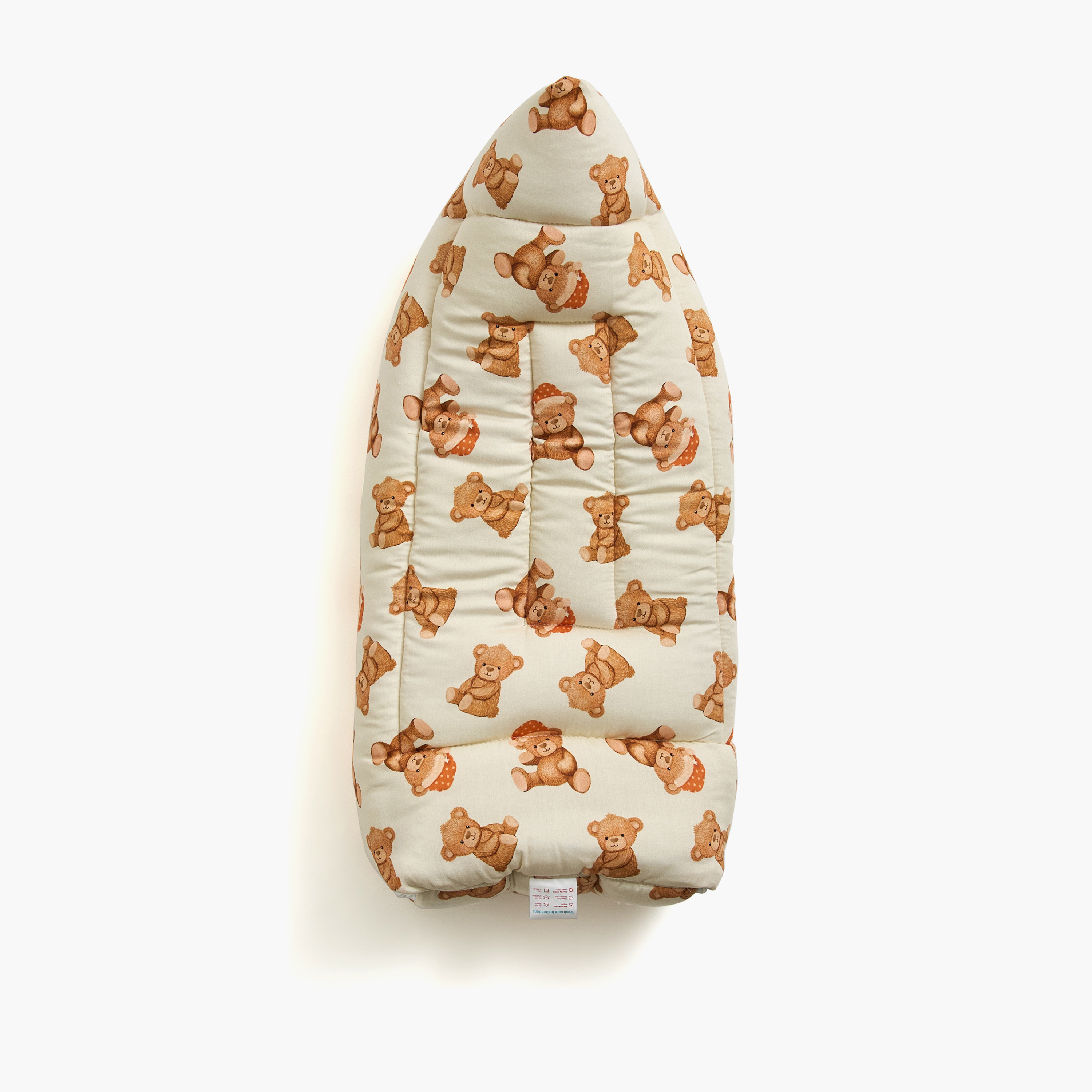 Fancy Fluff All-Over Teddy Bear Print Baby Nest - 66x30x22 cm-baby-nursery-blanketsandswaddles-swaddlesandsleepingbags-image-4