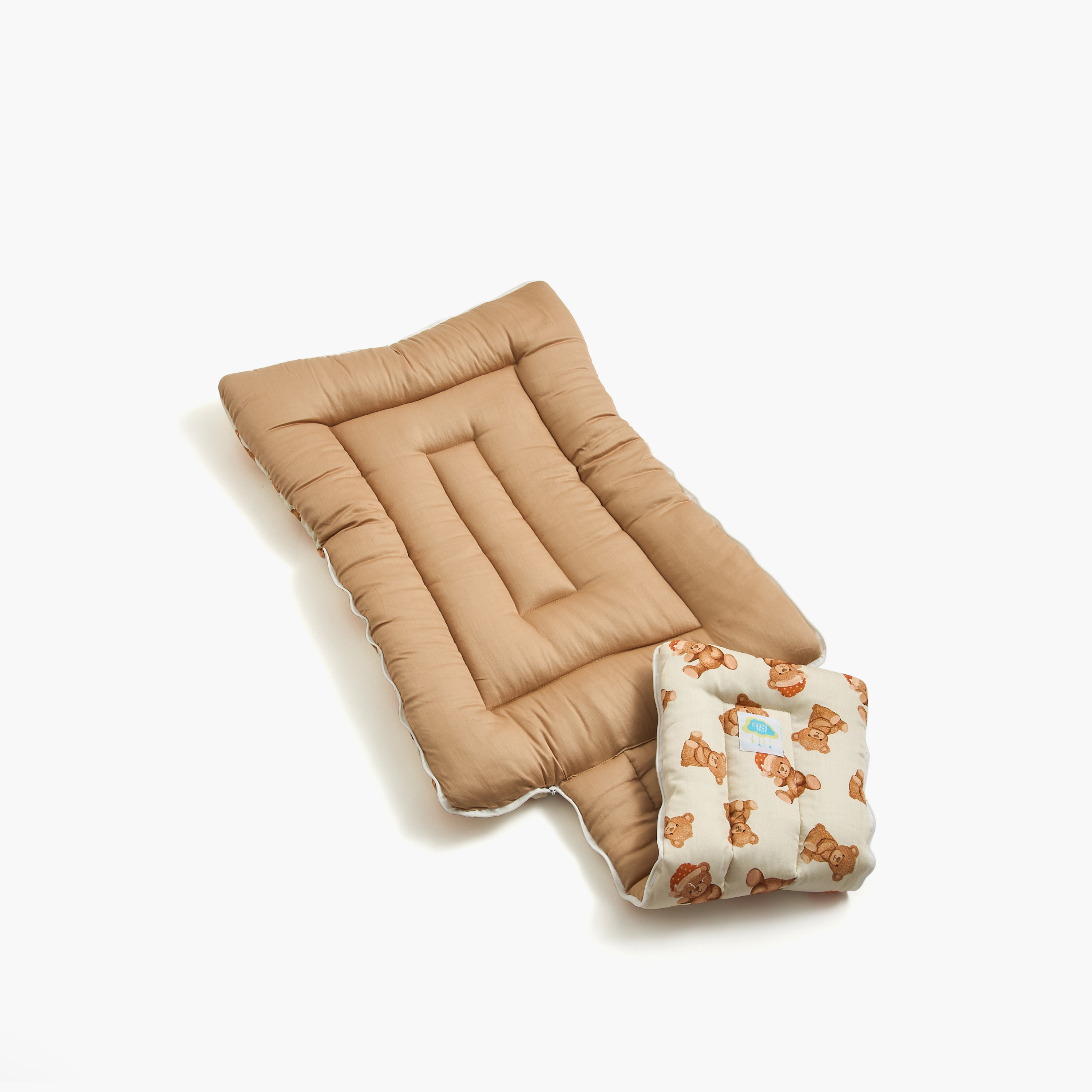 Fancy Fluff All-Over Teddy Bear Print Baby Nest - 66x30x22 cm-baby-nursery-blanketsandswaddles-swaddlesandsleepingbags-image-9