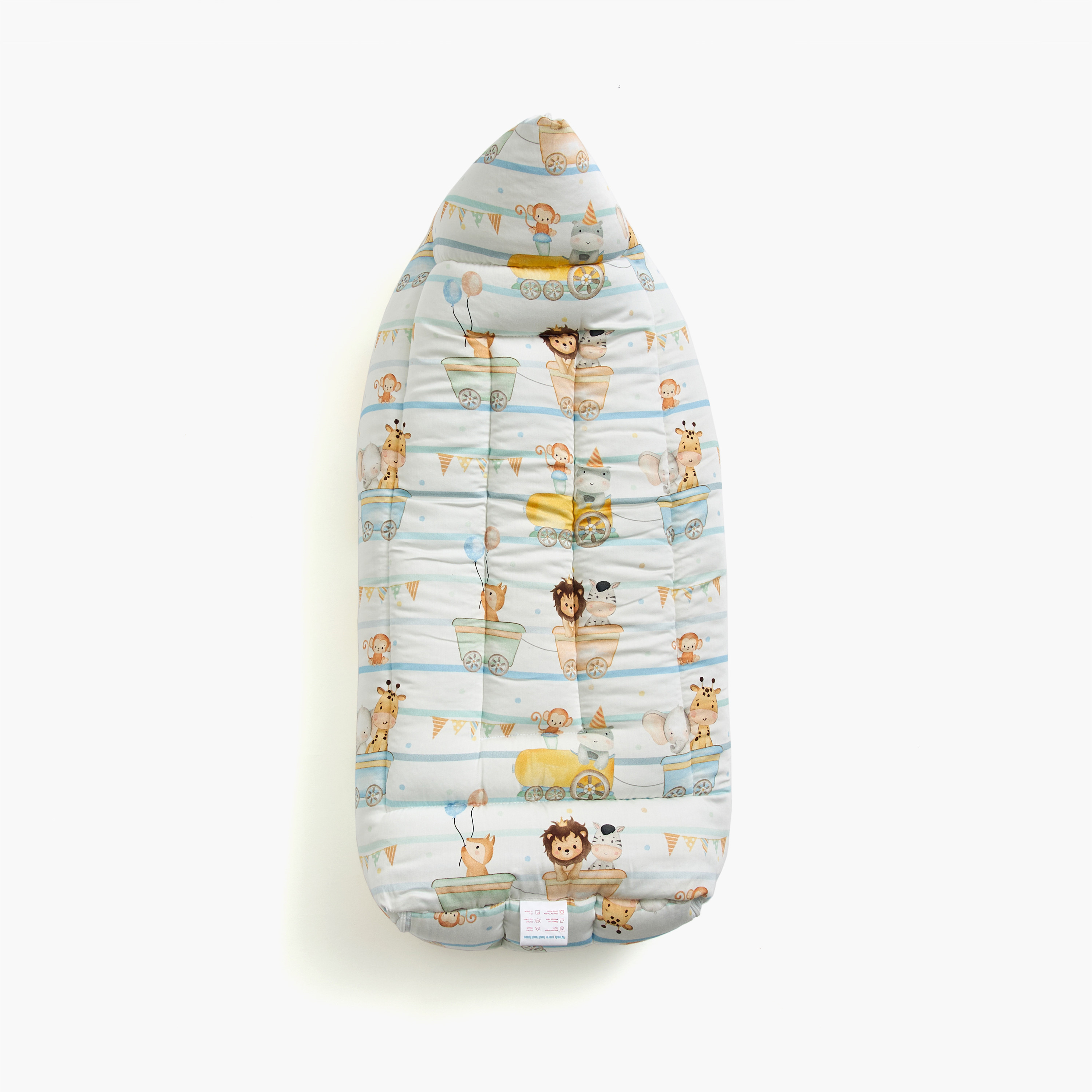 Fancy Fluff Animal Print Baby Nest - 66x30x22 cm-baby-nursery-blanketsandswaddles-swaddlesandsleepingbags-image-3