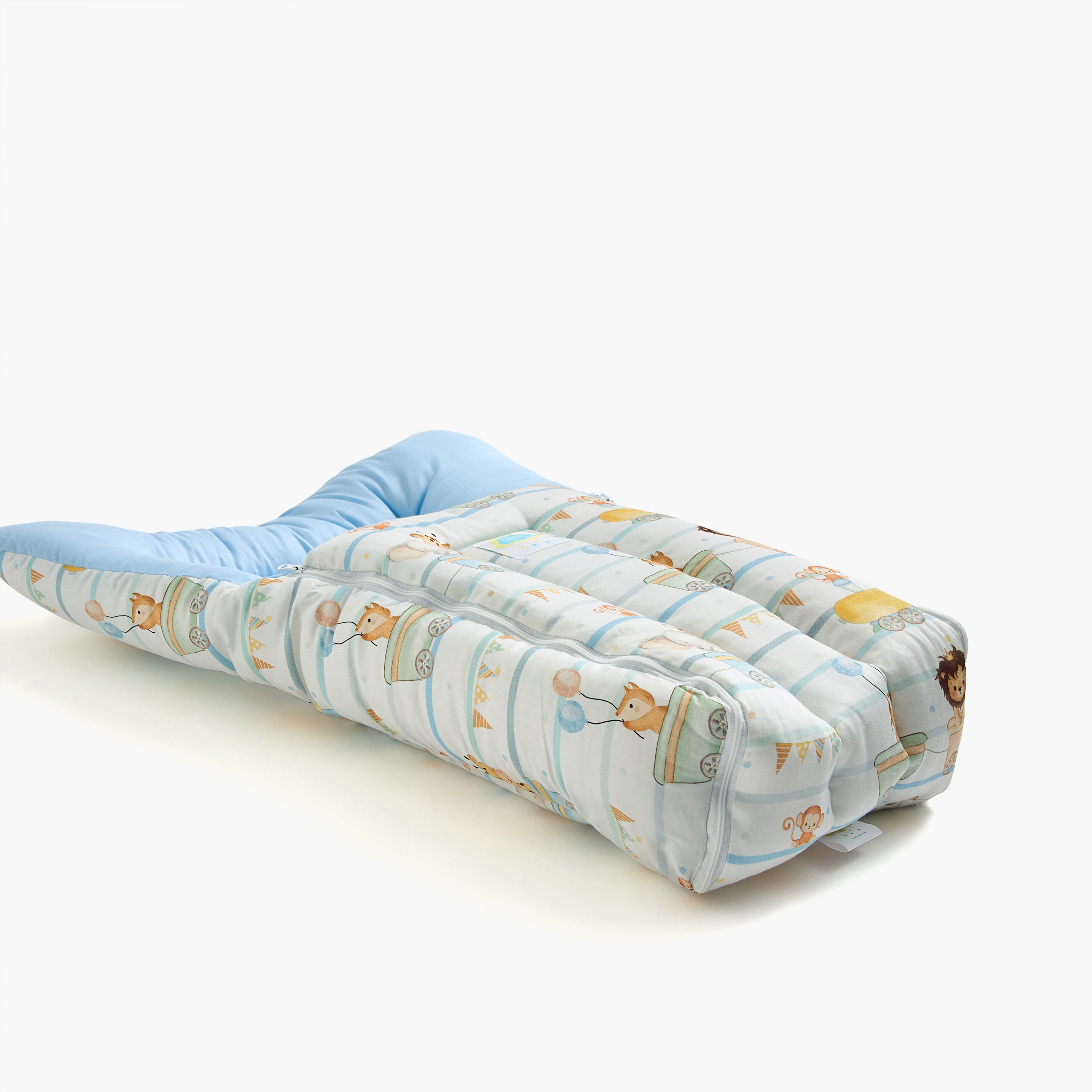 Fancy Fluff Animal Print Baby Nest - 66x30x22 cm-baby-nursery-blanketsandswaddles-swaddlesandsleepingbags-image-9