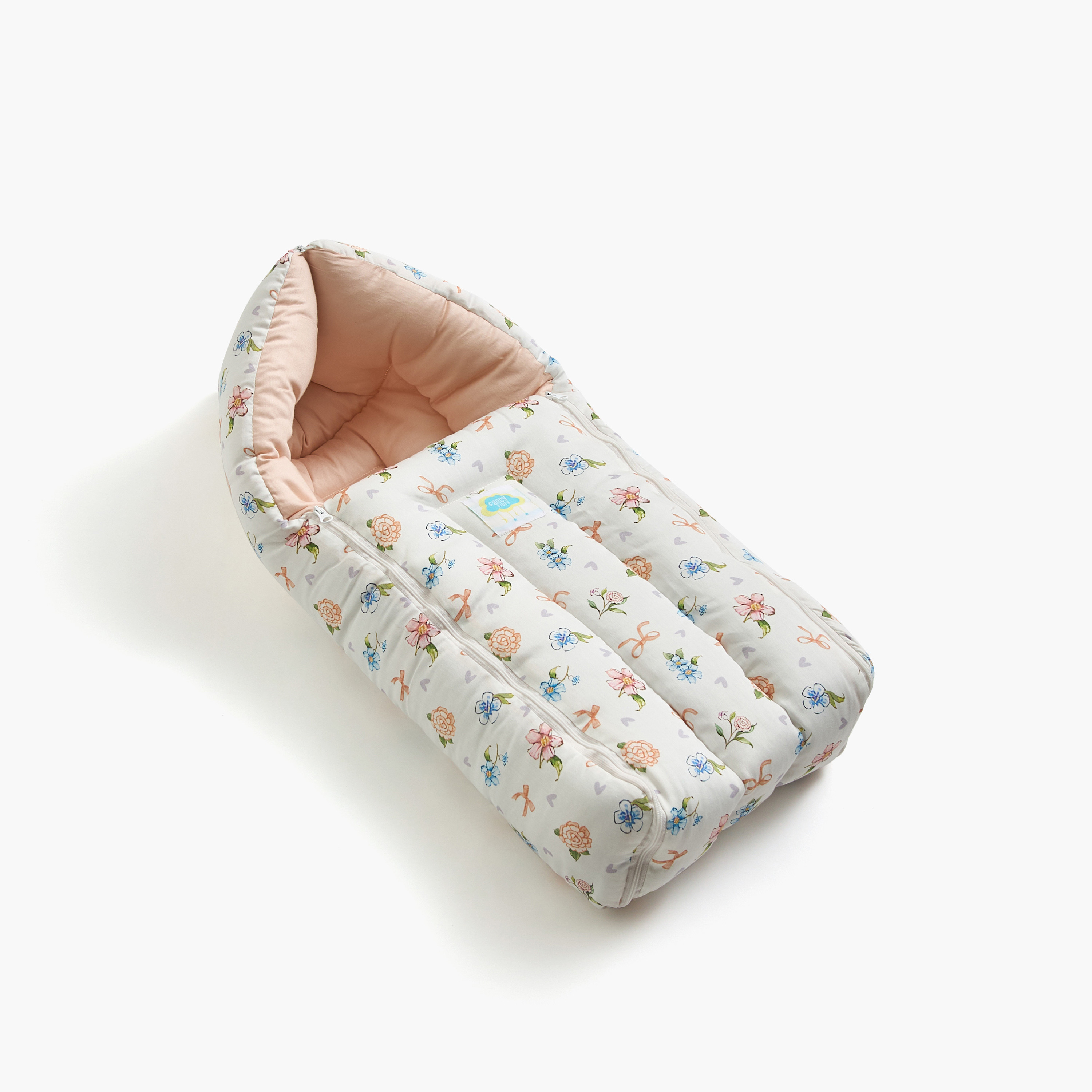 Fancy Fluff Floral Print Baby Nest - 66x30x22 cm-baby-nursery-blanketsandswaddles-swaddlesandsleepingbags-image-3