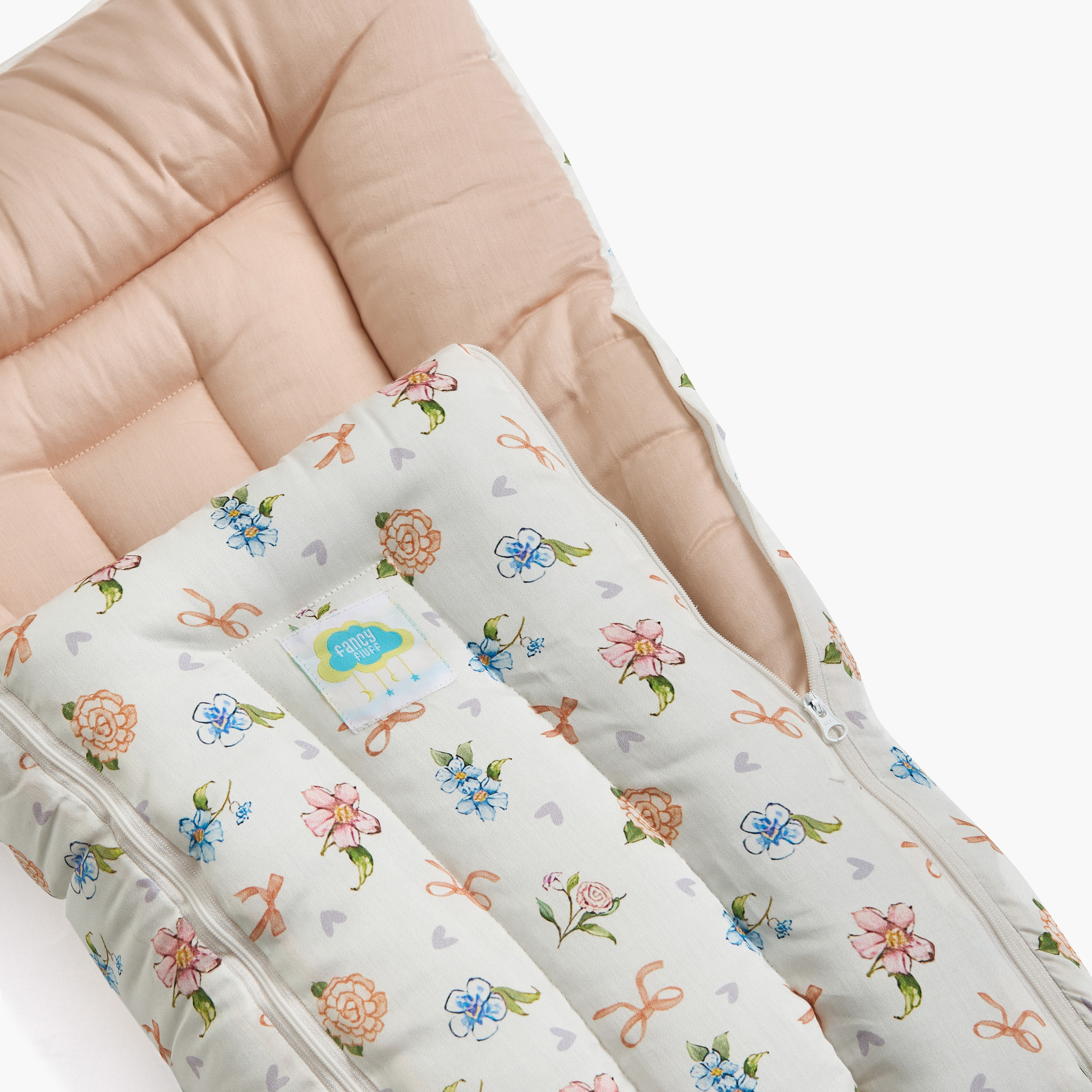 Fancy Fluff Floral Print Baby Nest - 66x30x22 cm-baby-nursery-blanketsandswaddles-swaddlesandsleepingbags-image-7