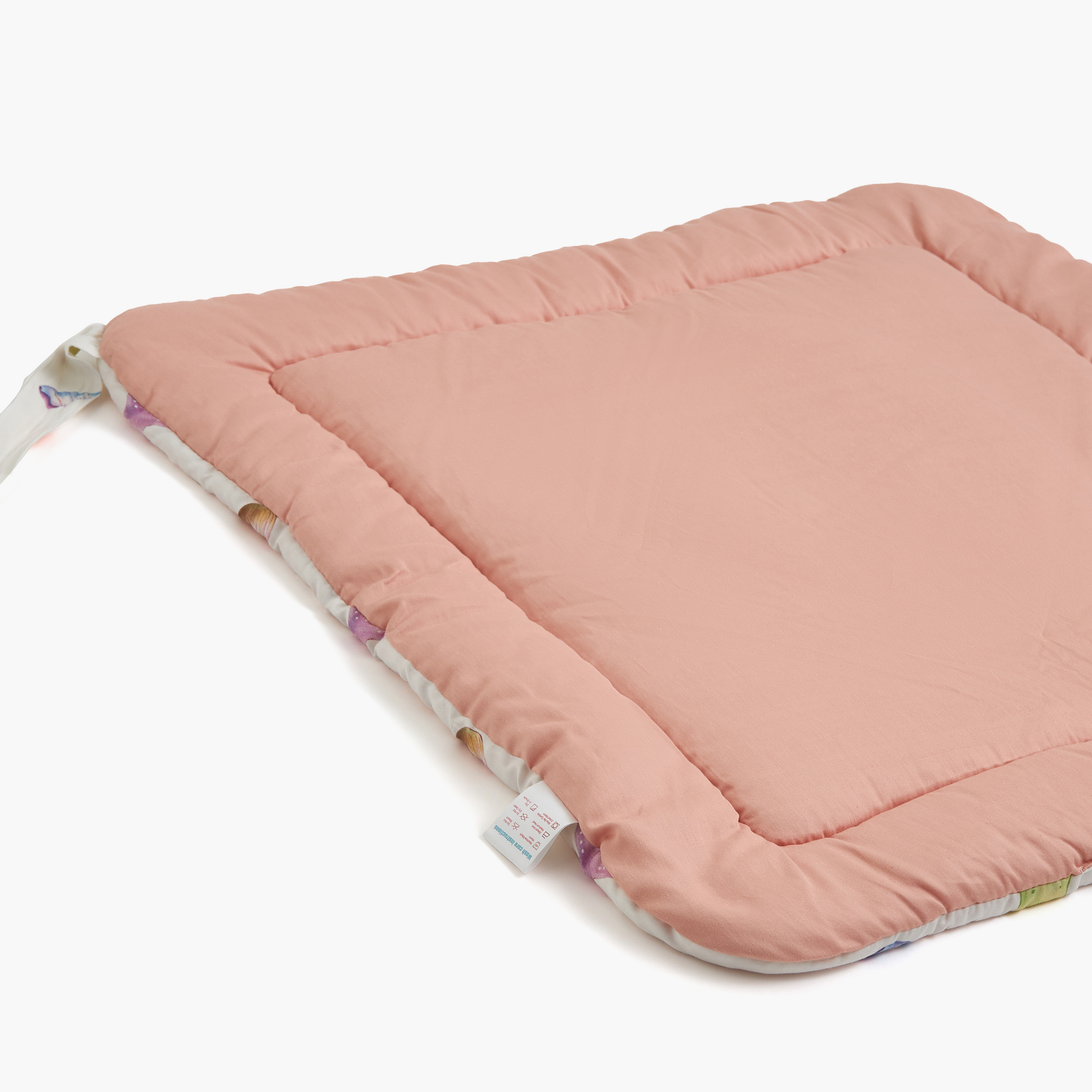 Fancy Fluff All-Over Seashell Print Swaddle Wrap with Tie-Ups - 71x71 cm-baby-nursery-blanketsandswaddles-swaddlesandsleepingbags-image-7