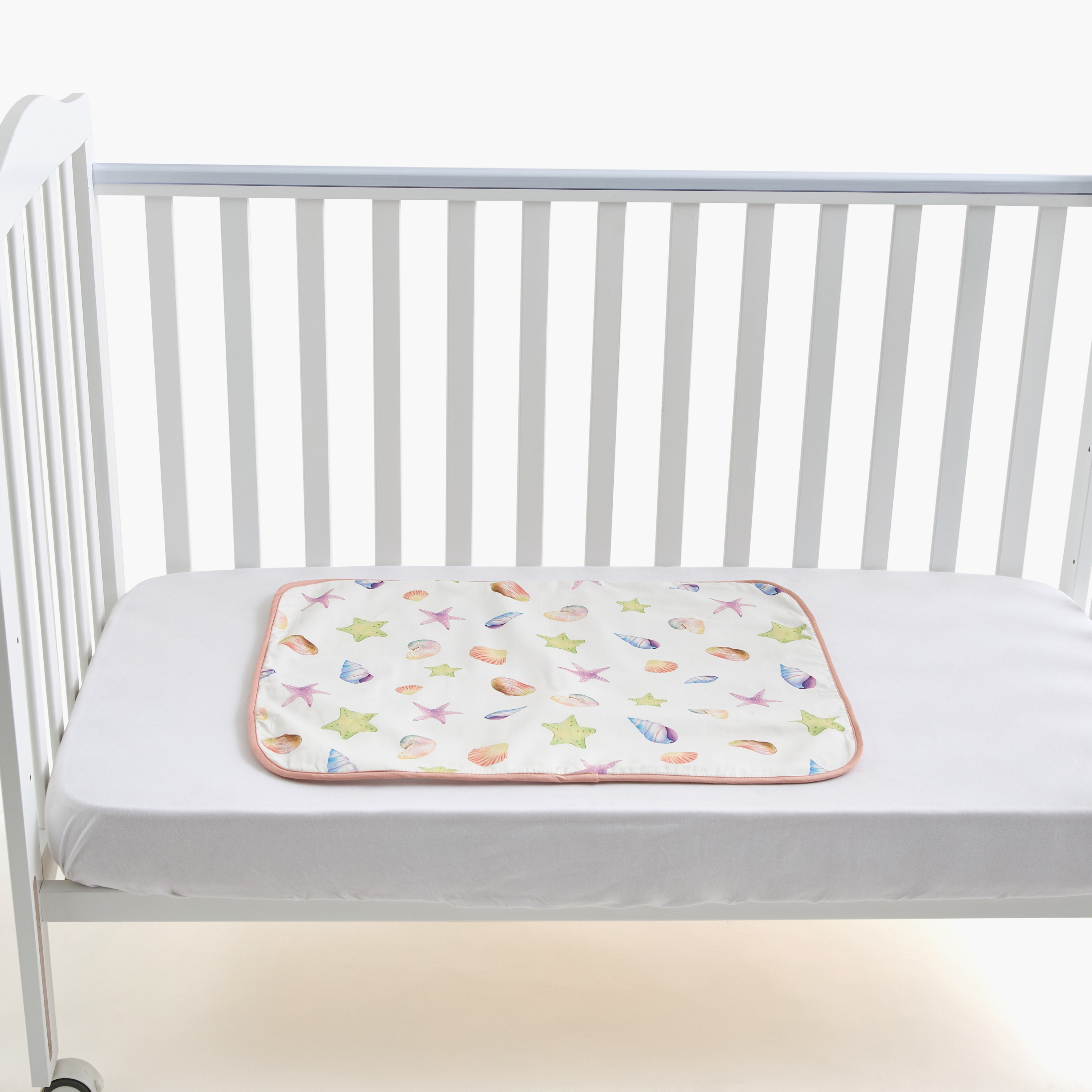 Fancy Fluff All-Over Seashell Print Bed Protector - 50x71 cm-baby-nursery-babybedding-image-3