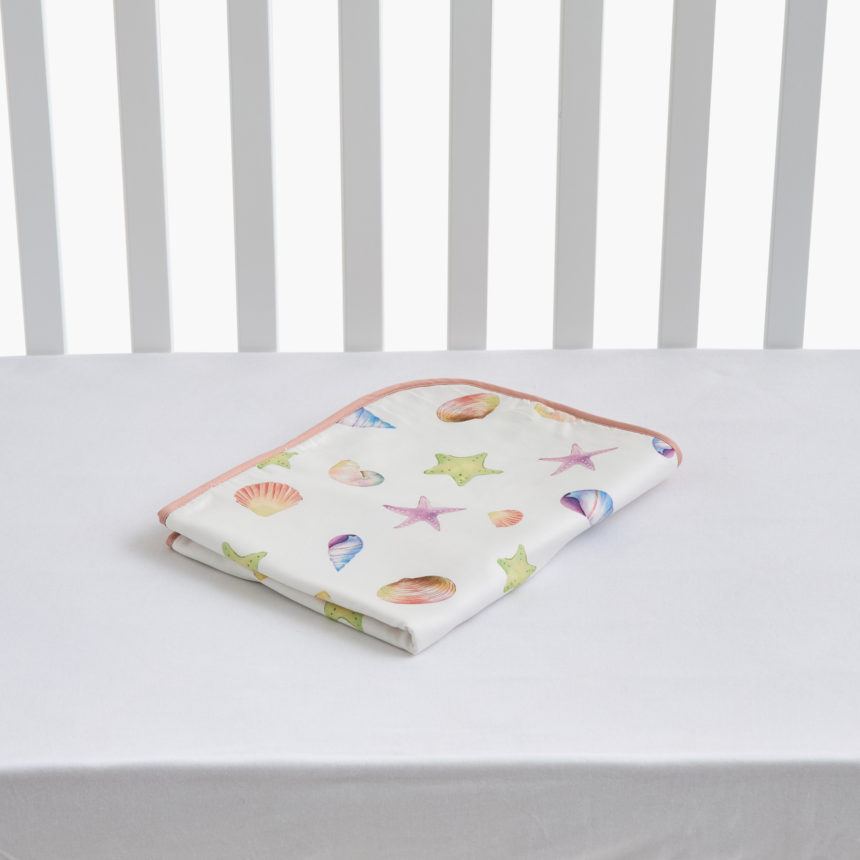 Fancy Fluff All-Over Seashell Print Bed Protector - 50x71 cm-baby-nursery-babybedding-image-6