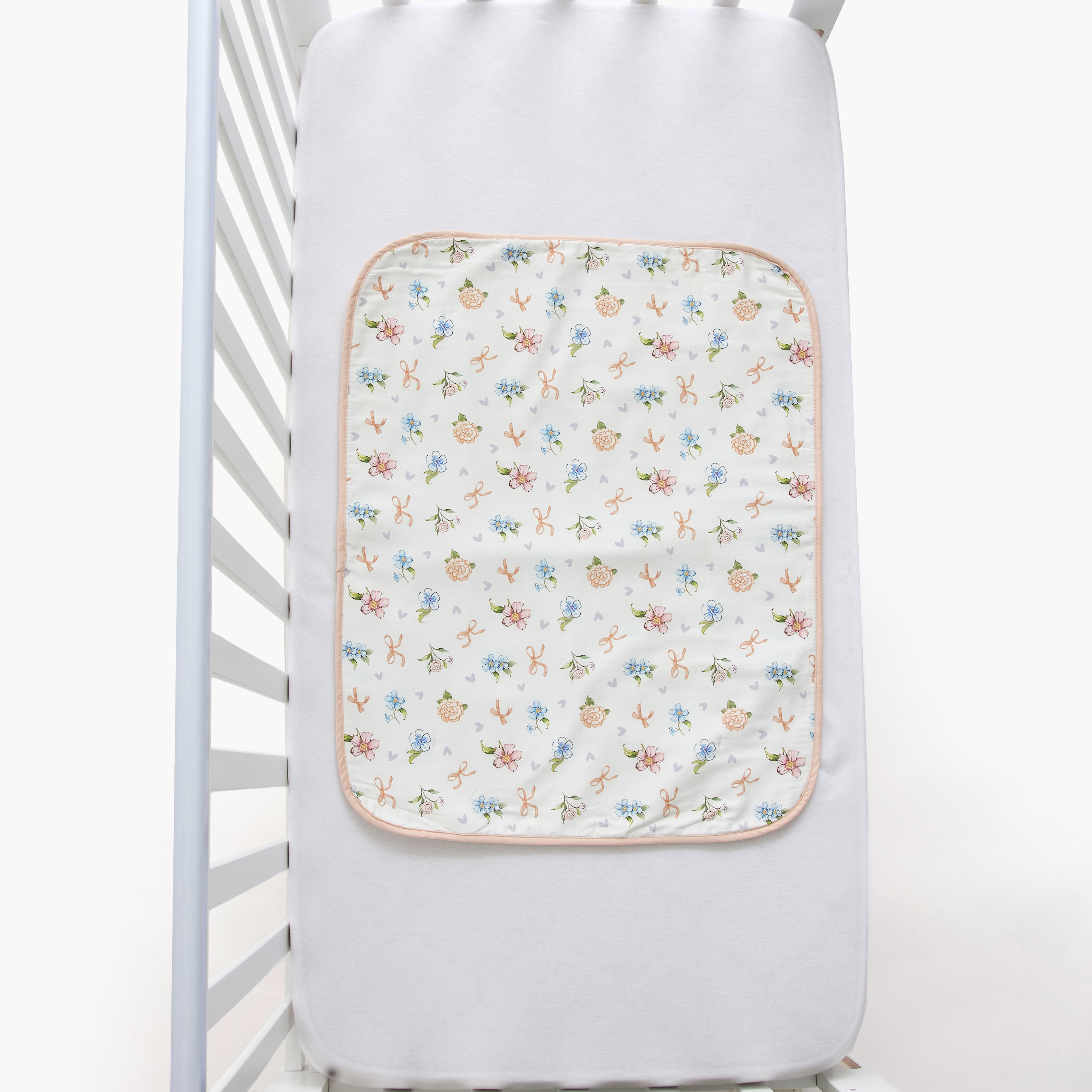 Fancy Fluff All-Over Floral Print Bed Protector - 50x71 cm-baby-nursery-babybedding-image-2