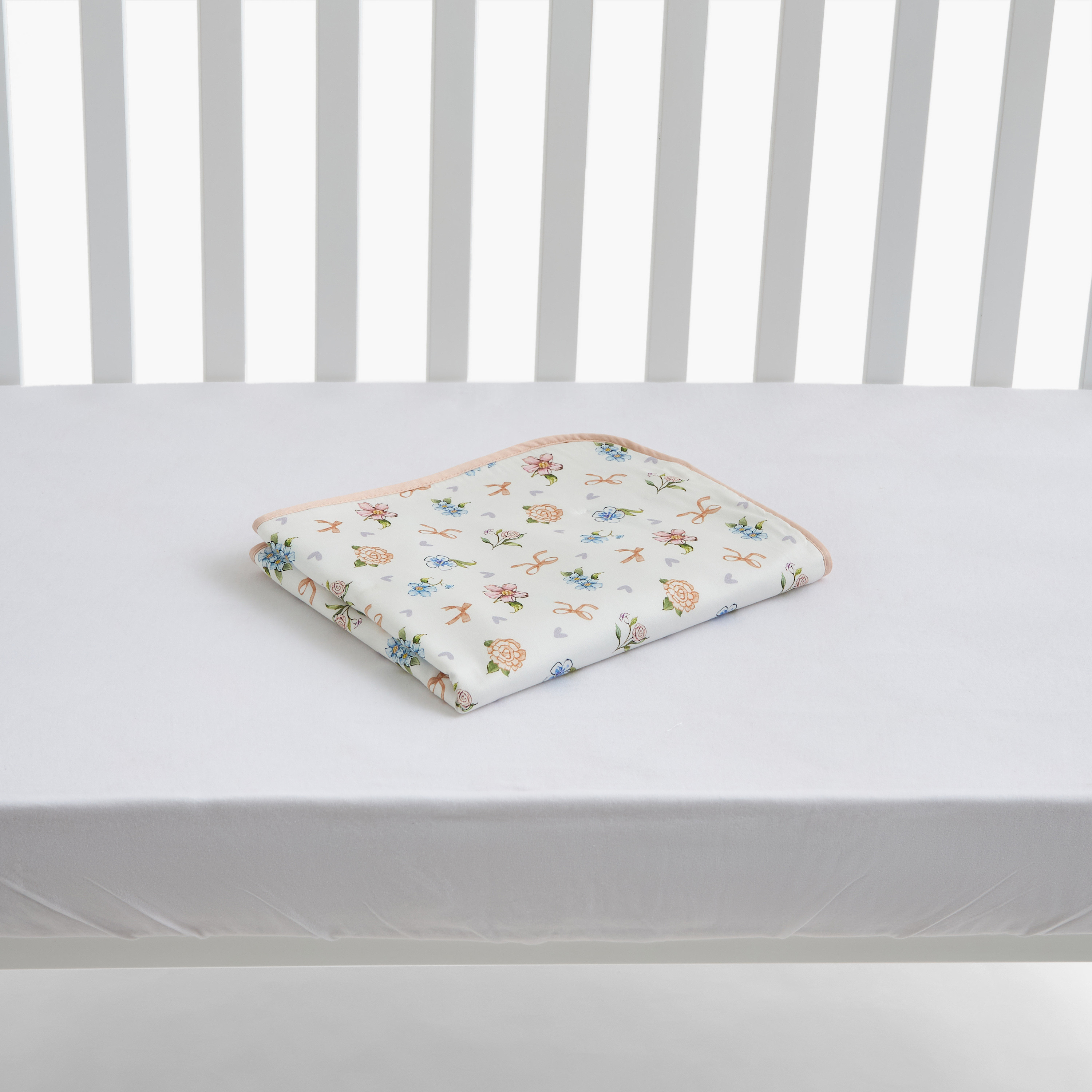Fancy Fluff All-Over Floral Print Bed Protector - 50x71 cm-baby-nursery-babybedding-image-6