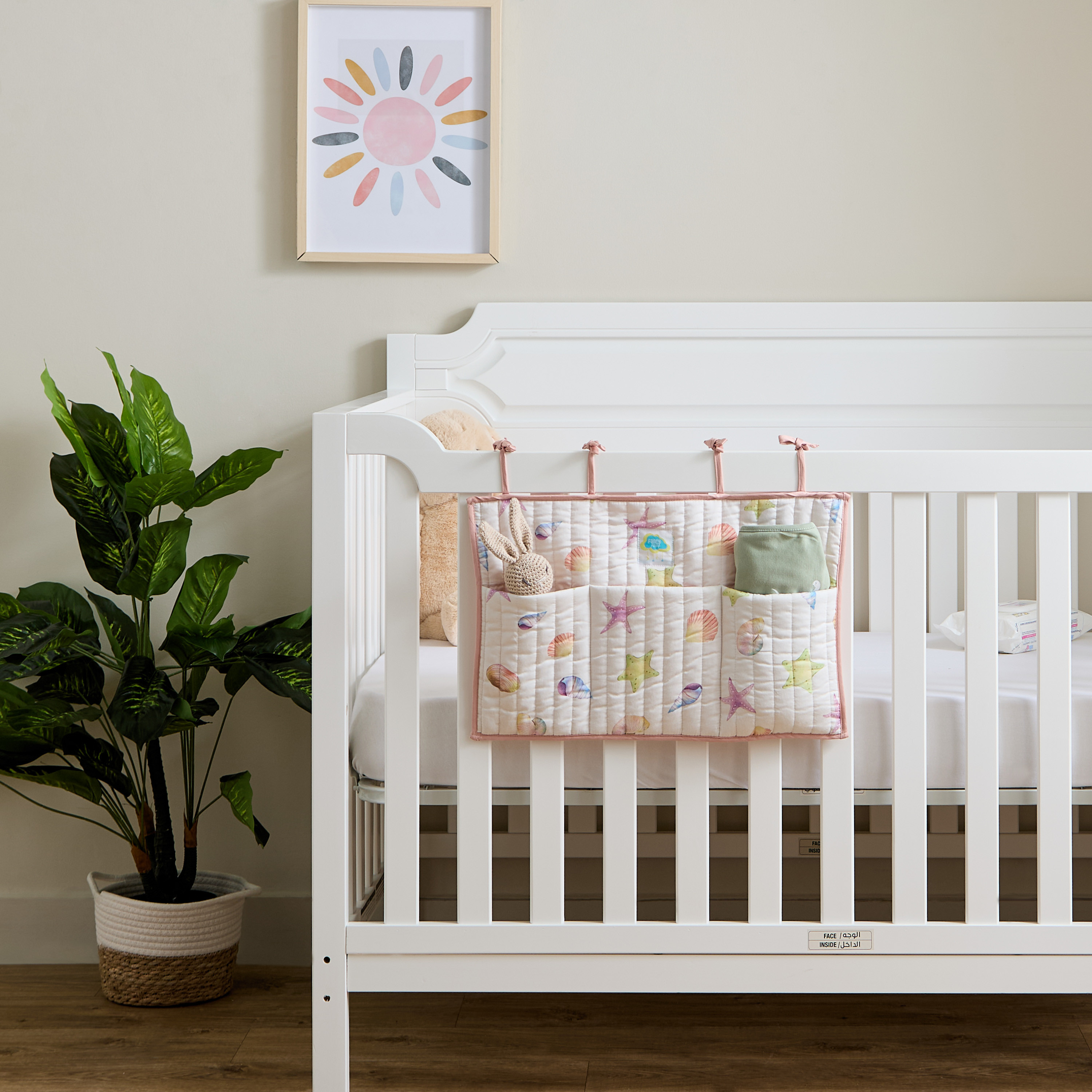 Fancy Fluff Shell Print Crib Organiser-baby-diapering-diaperbags-image-4