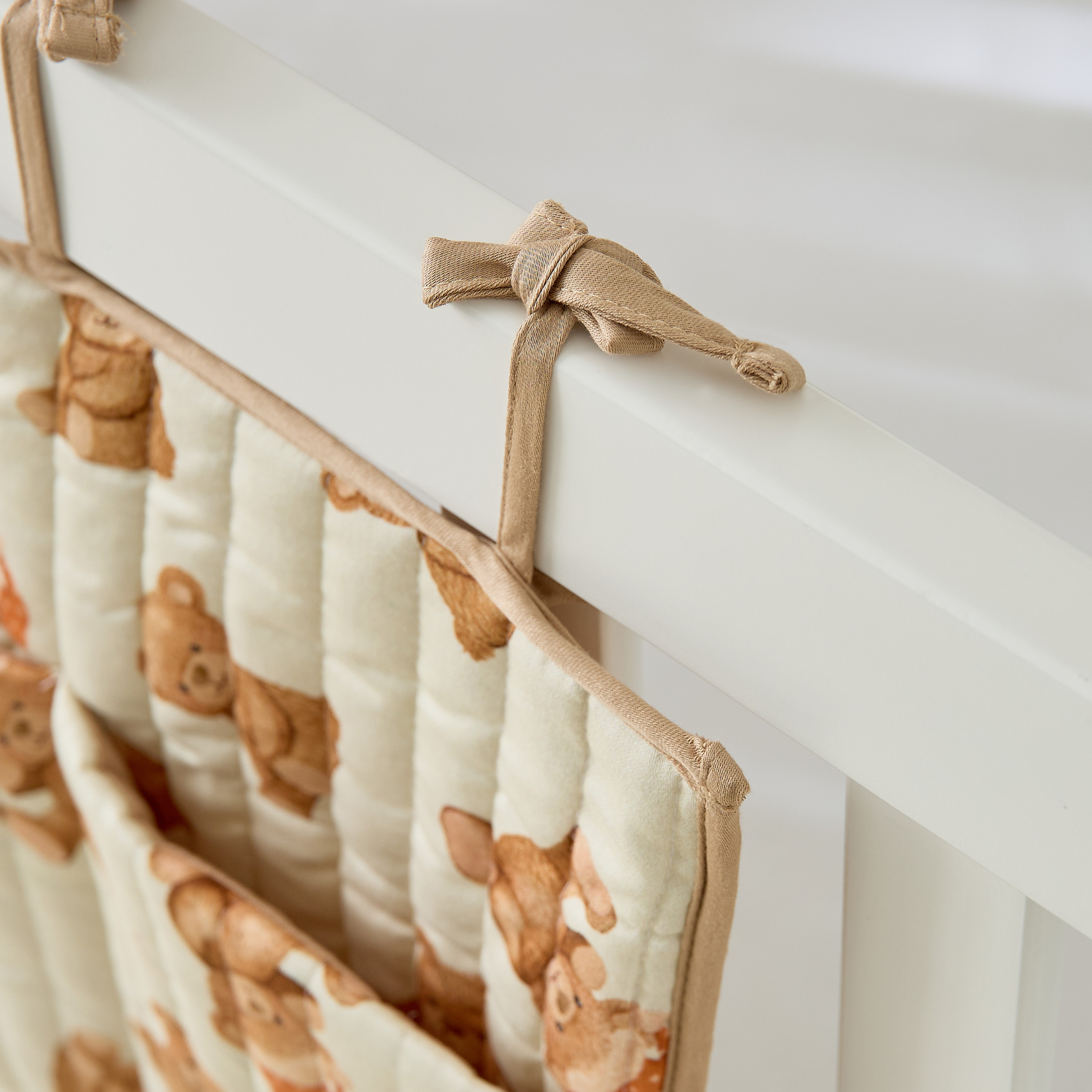 Fancy Fluff Teddy Bear Print Crib Organizer-baby-nursery-furniture-cribsandbeds-cribaccessories-image-3
