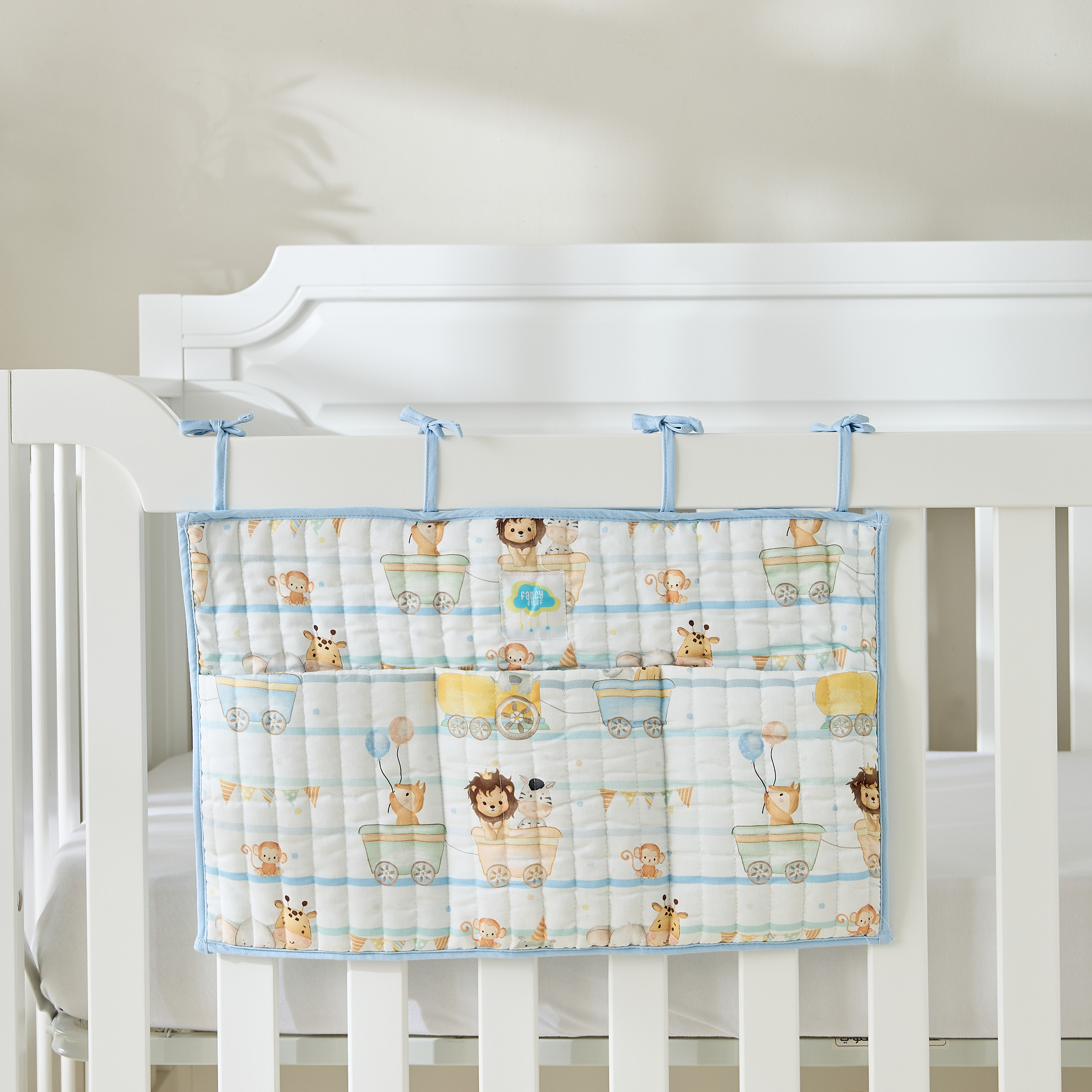 Fancy Fluff Animal Print Crib Organiser-baby-nursery-furniture-cribsandbeds-cribaccessories-image-1