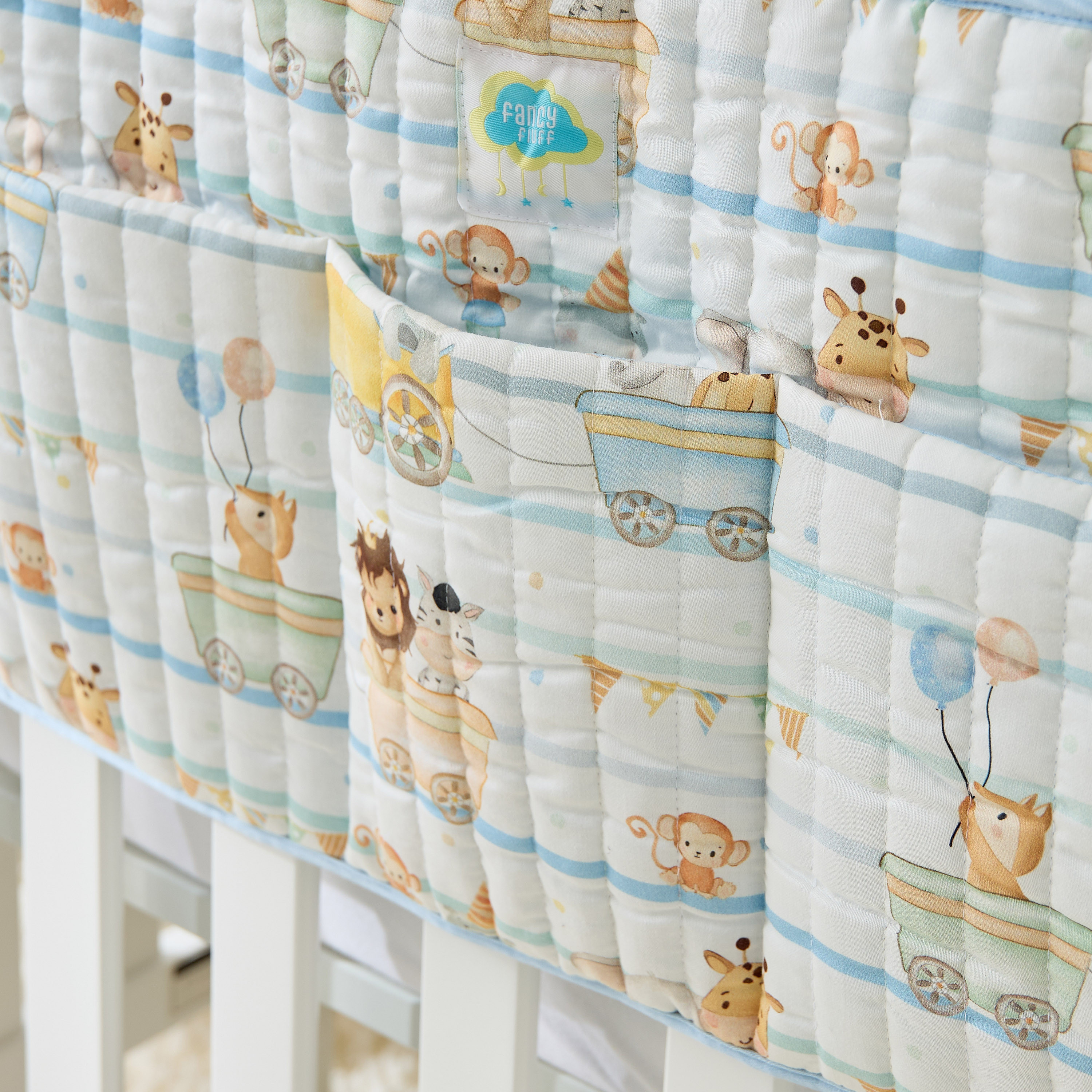 Fancy Fluff Animal Print Crib Organiser-baby-nursery-furniture-cribsandbeds-cribaccessories-image-2