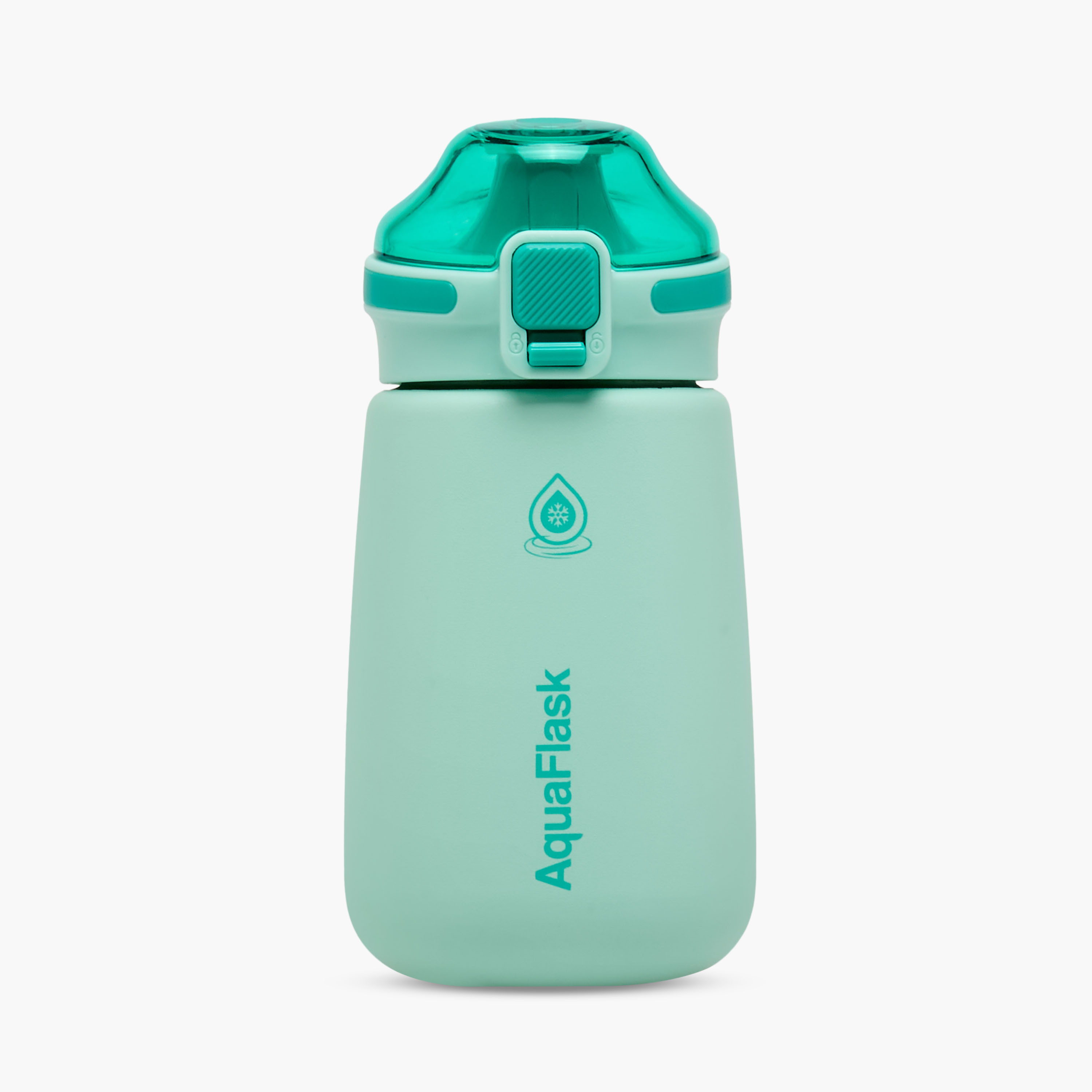 قارورة مياه ستانلس ستيل بقشّة وزر ضغط ومقبض وطبعات - 354 مل-school-waterbottles-image-1