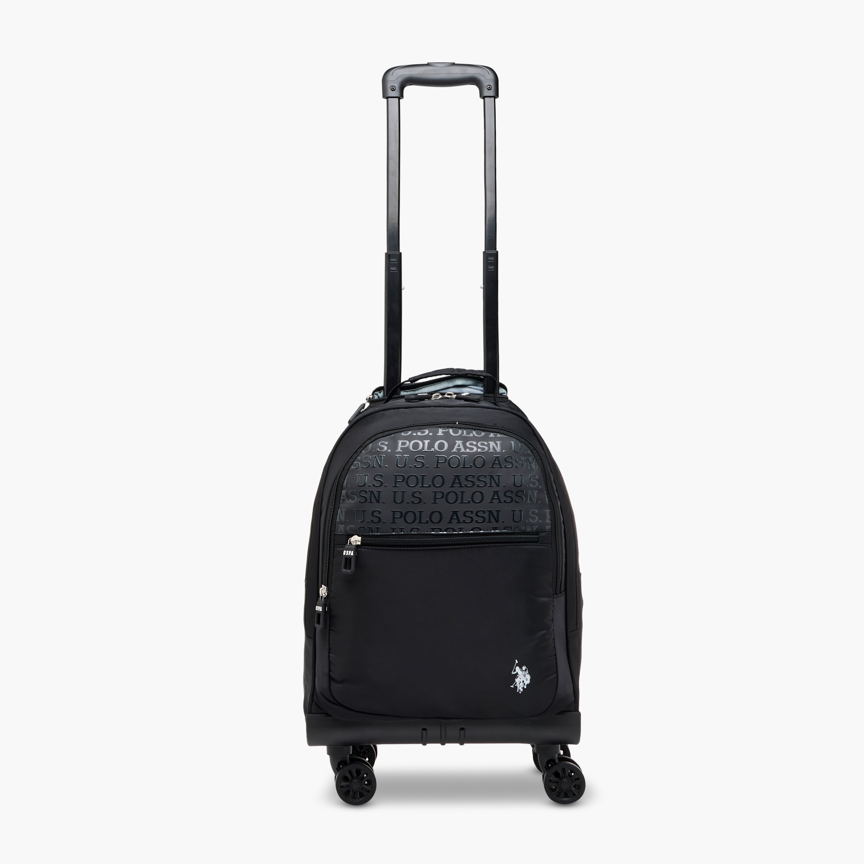 US POLO ASSN. Solid Trolley Bag for Kids 8-13 Years with Front Pocket – 18 inches-school-bagsandbackpacks-trolleybags-image-7