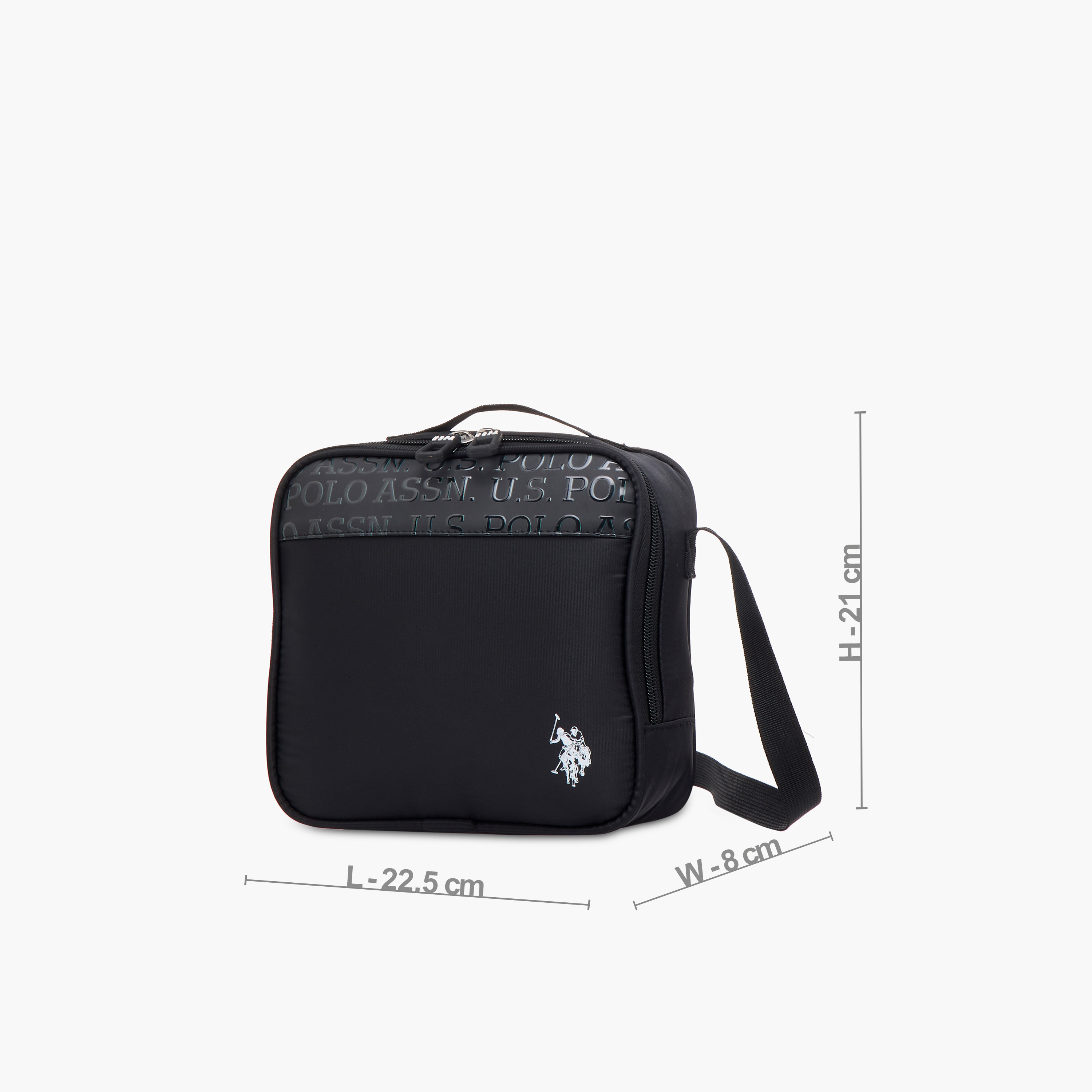 US POLO ASSN. Logo Print Lunch Bag with Zip Closure-school-lunchessentials-lunchbags-image-2