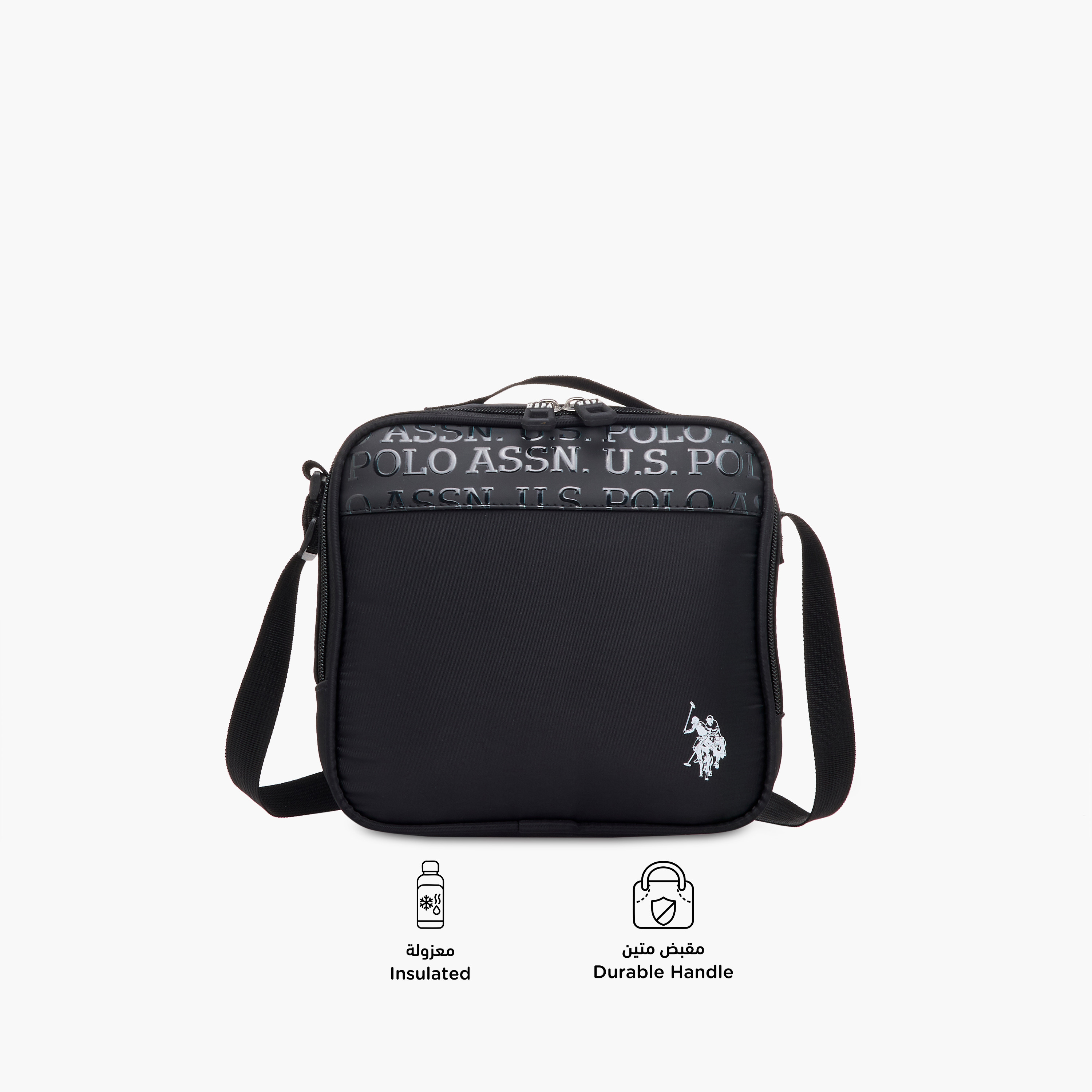 US POLO ASSN. Logo Print Lunch Bag with Zip Closure-school-lunchessentials-lunchbags-image-4