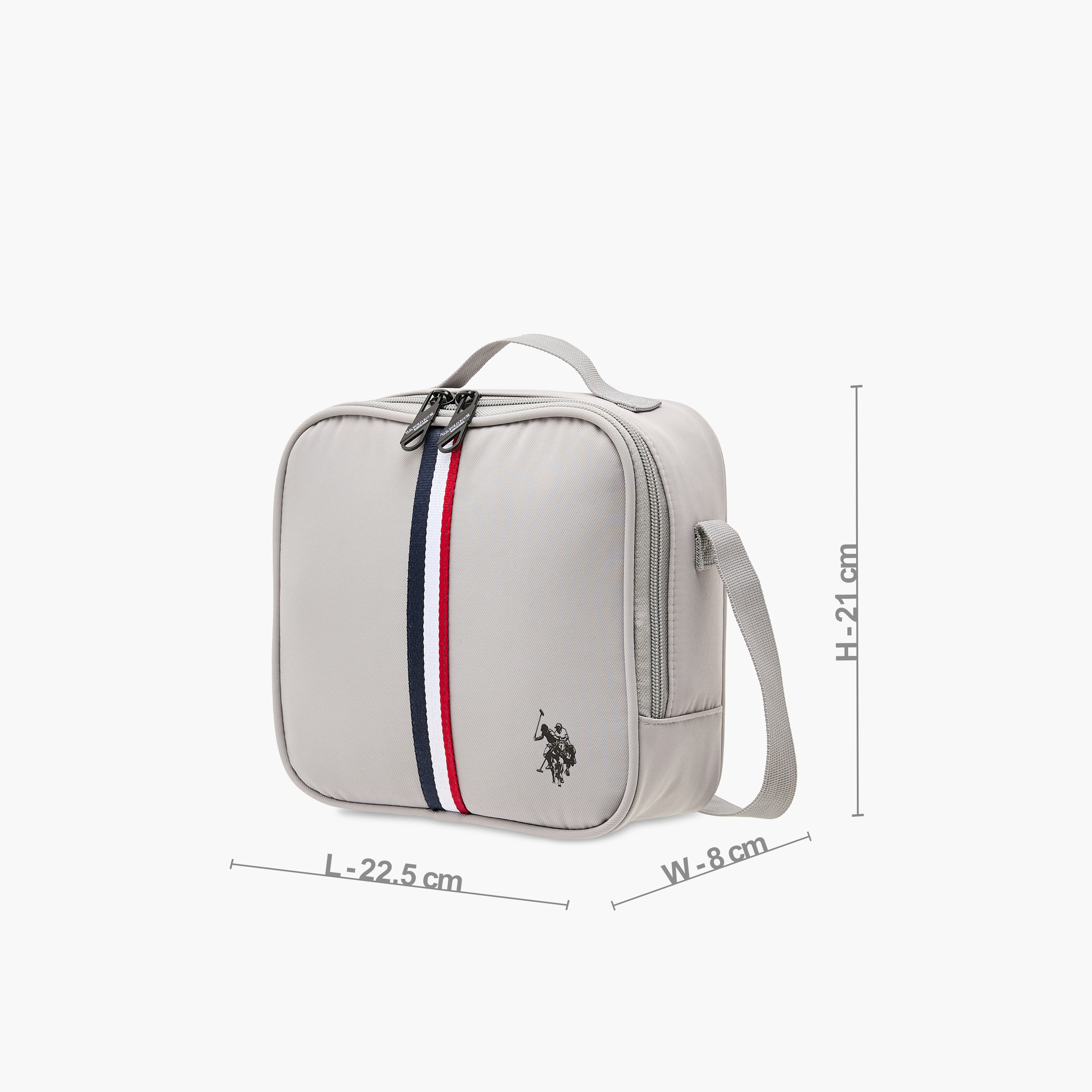 US POLO ASSN. Logo Print Lunch Bag with Zip Closure-school-lunchessentials-lunchbags-image-2
