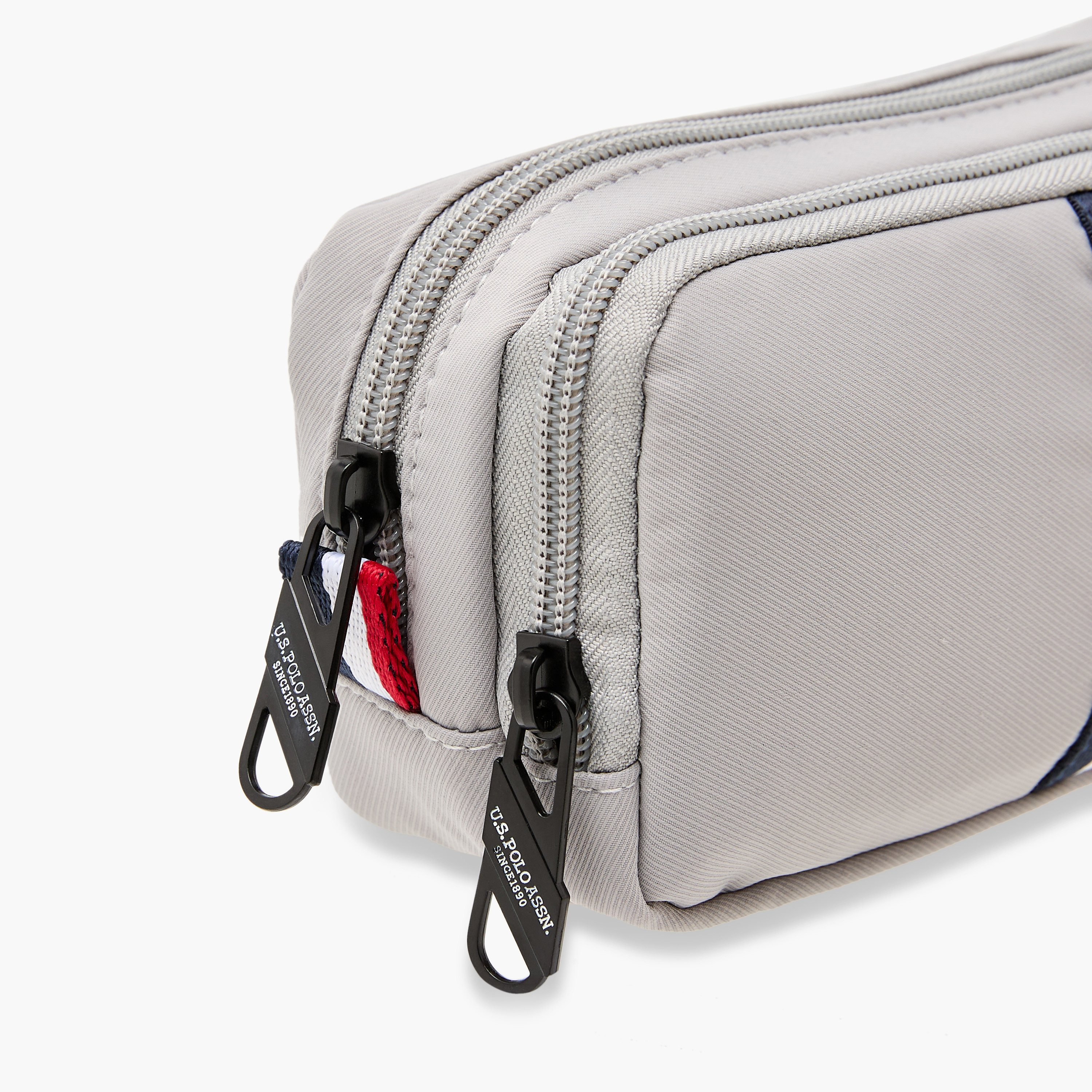 US POLO ASSN. Logo Print Pencil Pouch with Zip Closure-school-stationery-pencilcases-image-3