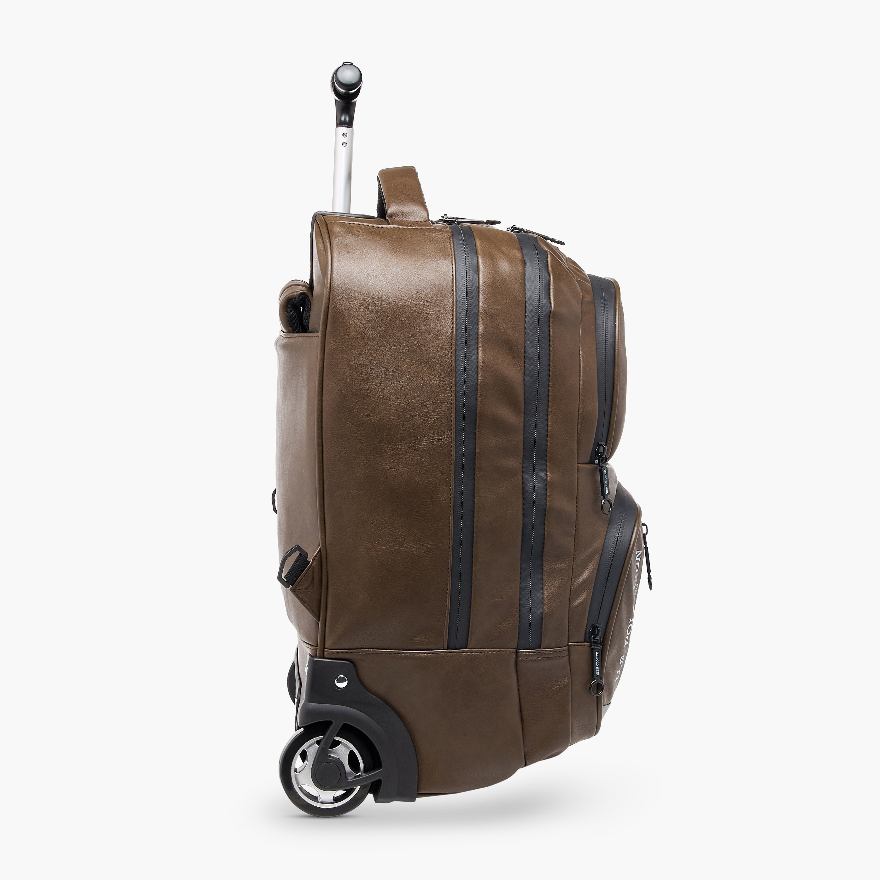 US POLO ASSN. Solid Trolley Bag for Kids 8-13 Years with Front Pocket – 17.5 inches-school-bagsandbackpacks-trolleybags-image-3