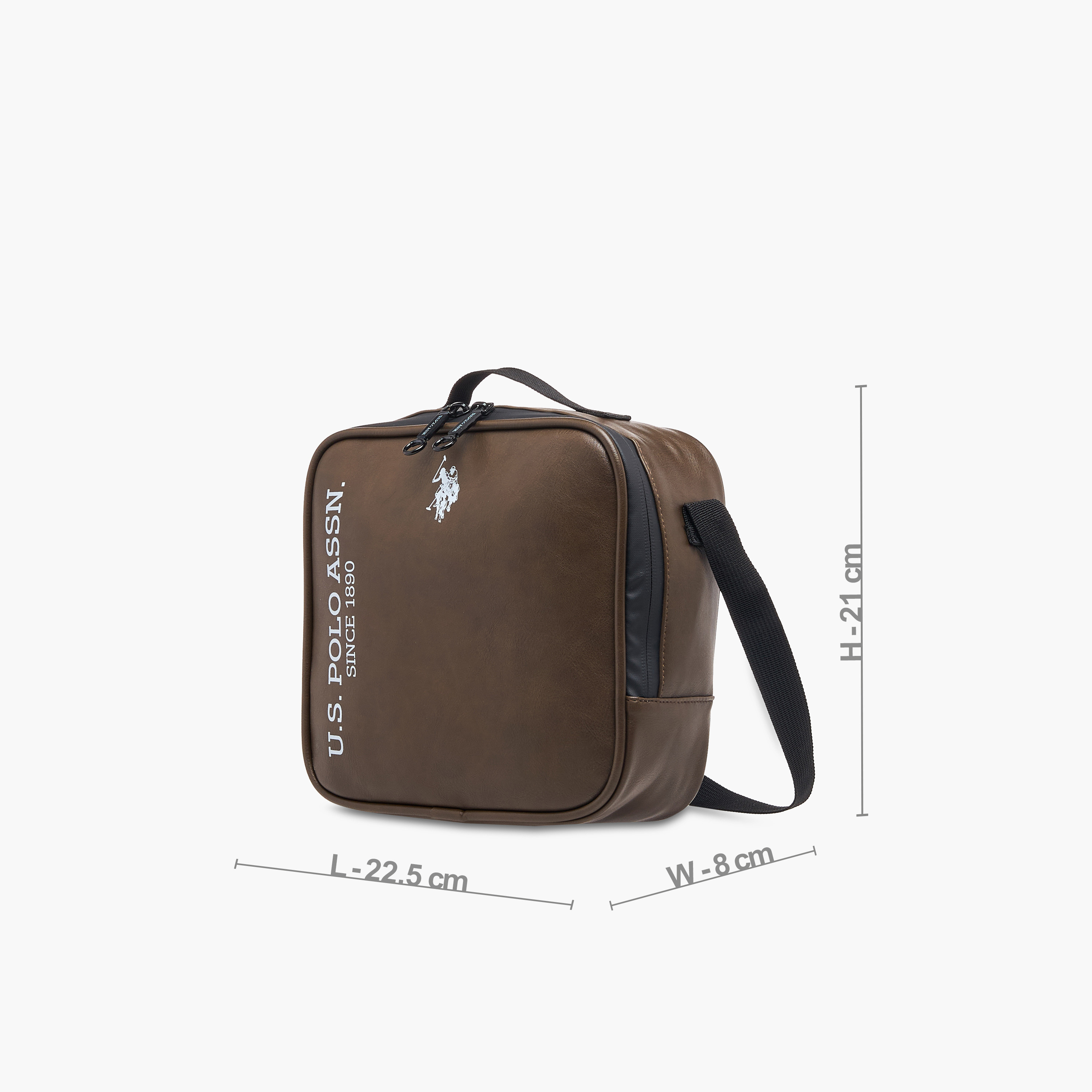 US Polo ASSN. Logo Print Lunch Bag with Zip Closure-school-lunchessentials-lunchbags-image-2