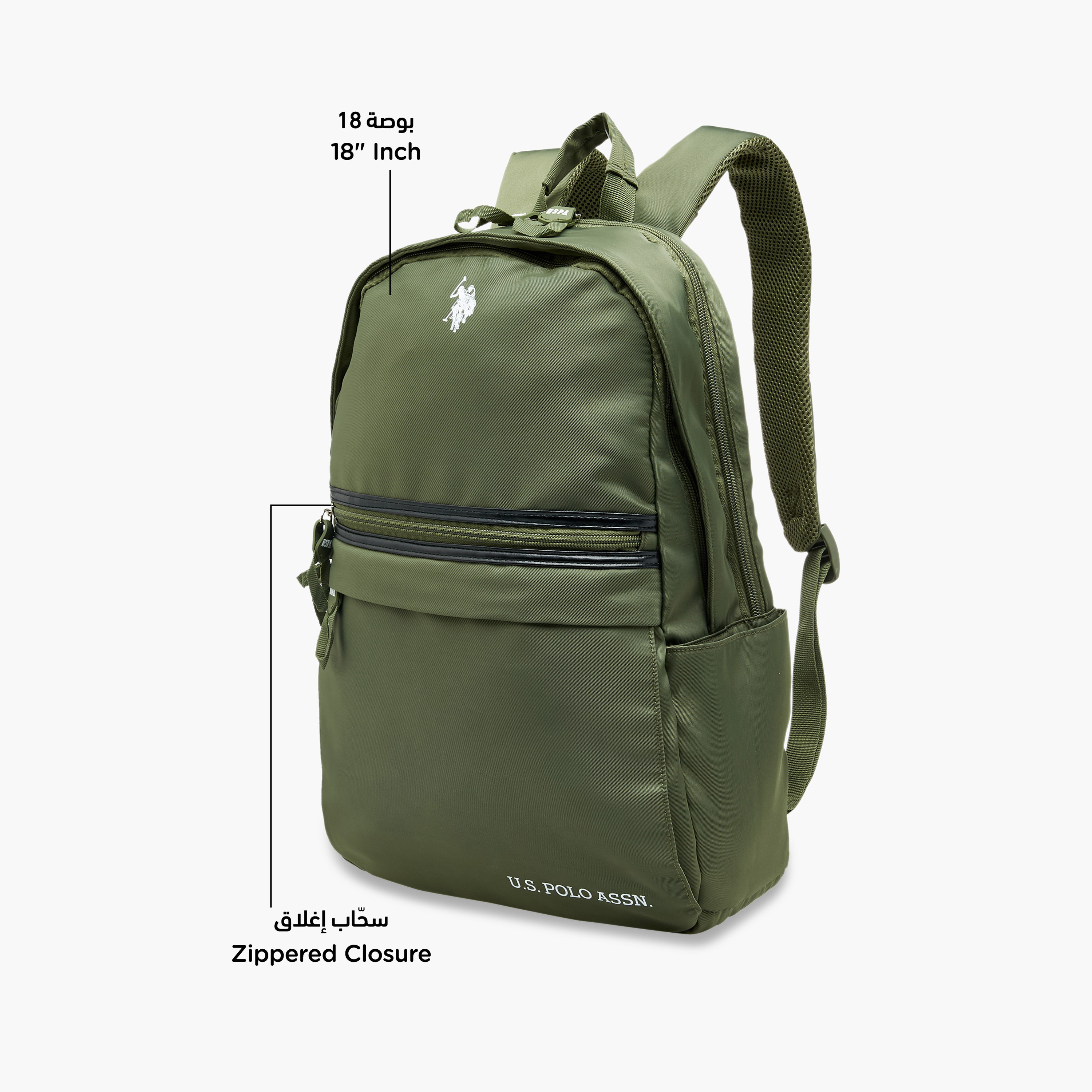 US POLO ASSN. Logo Detail 18-inch Backpack with Adjustable Shoulder Straps - 46x30x12 cms-school-bagsandbackpacks-backpacks-image-8