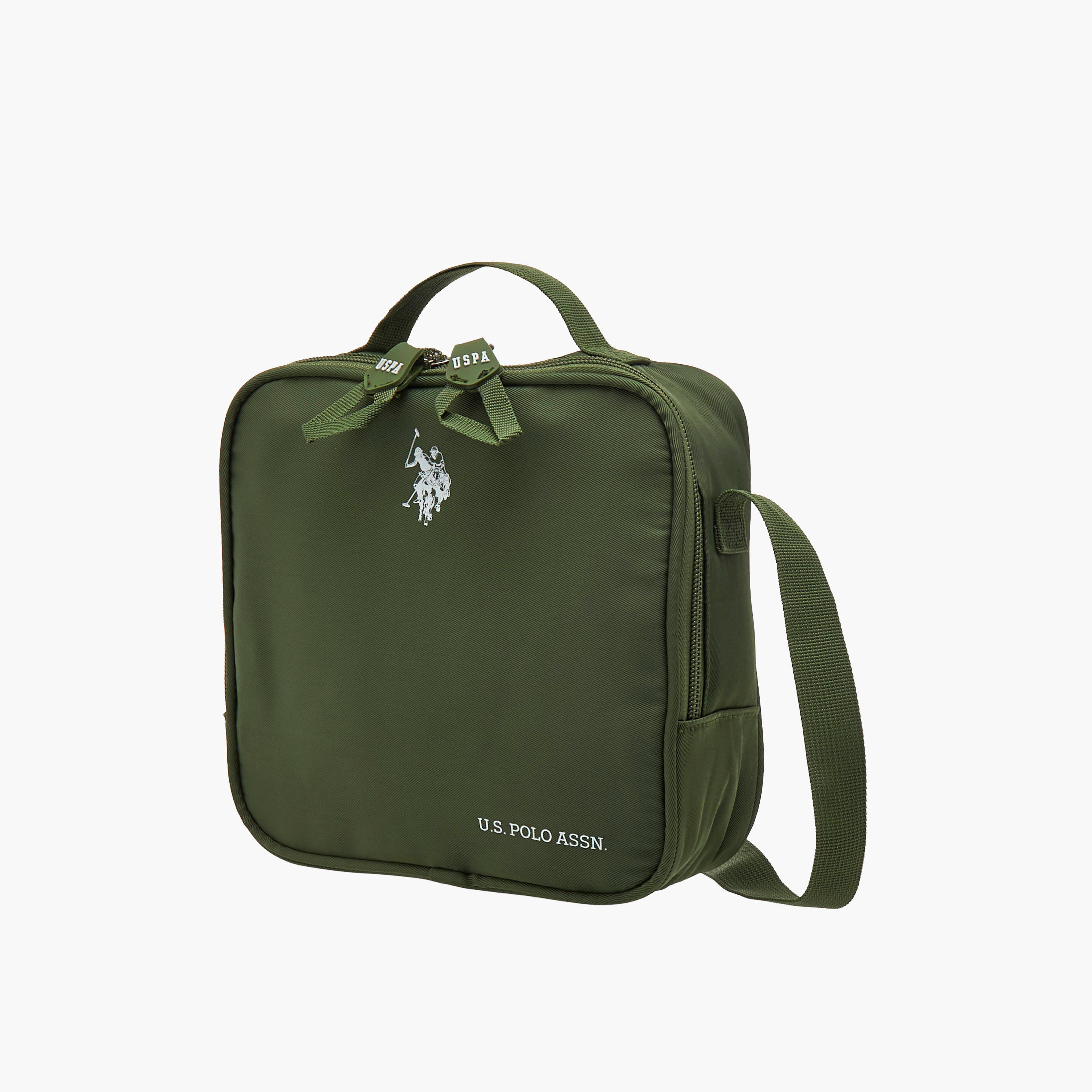US POLO ASSN. Logo Print Lunch Bag with Zip Closure-school-lunchessentials-lunchbags-image-2